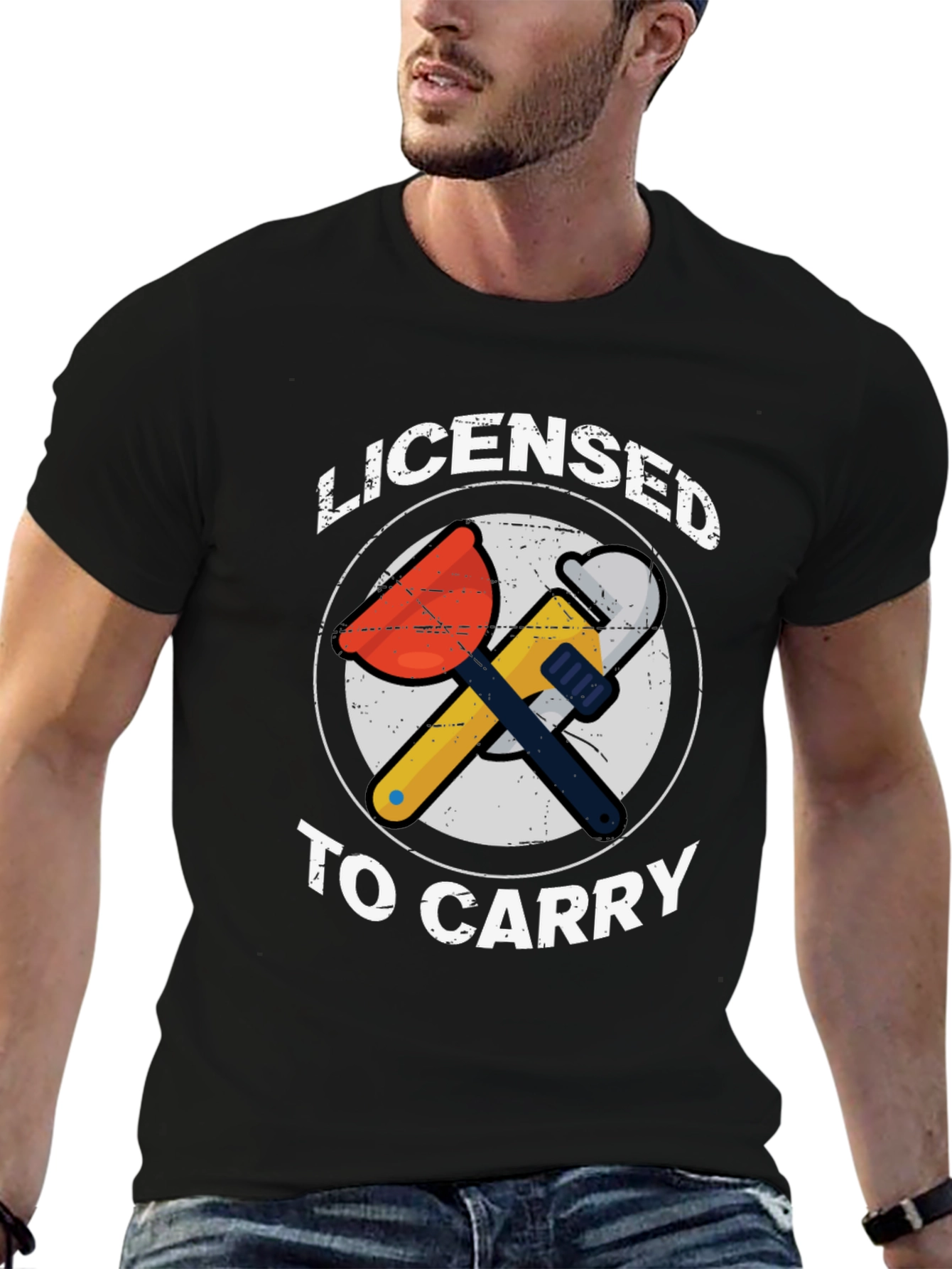 Licensed To Carry T-Shirt - Plumber Graphic Tee