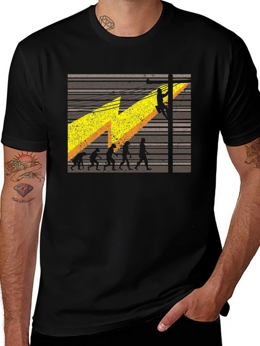 Lineman Evolution T-Shirt - Electrician Funny Tee