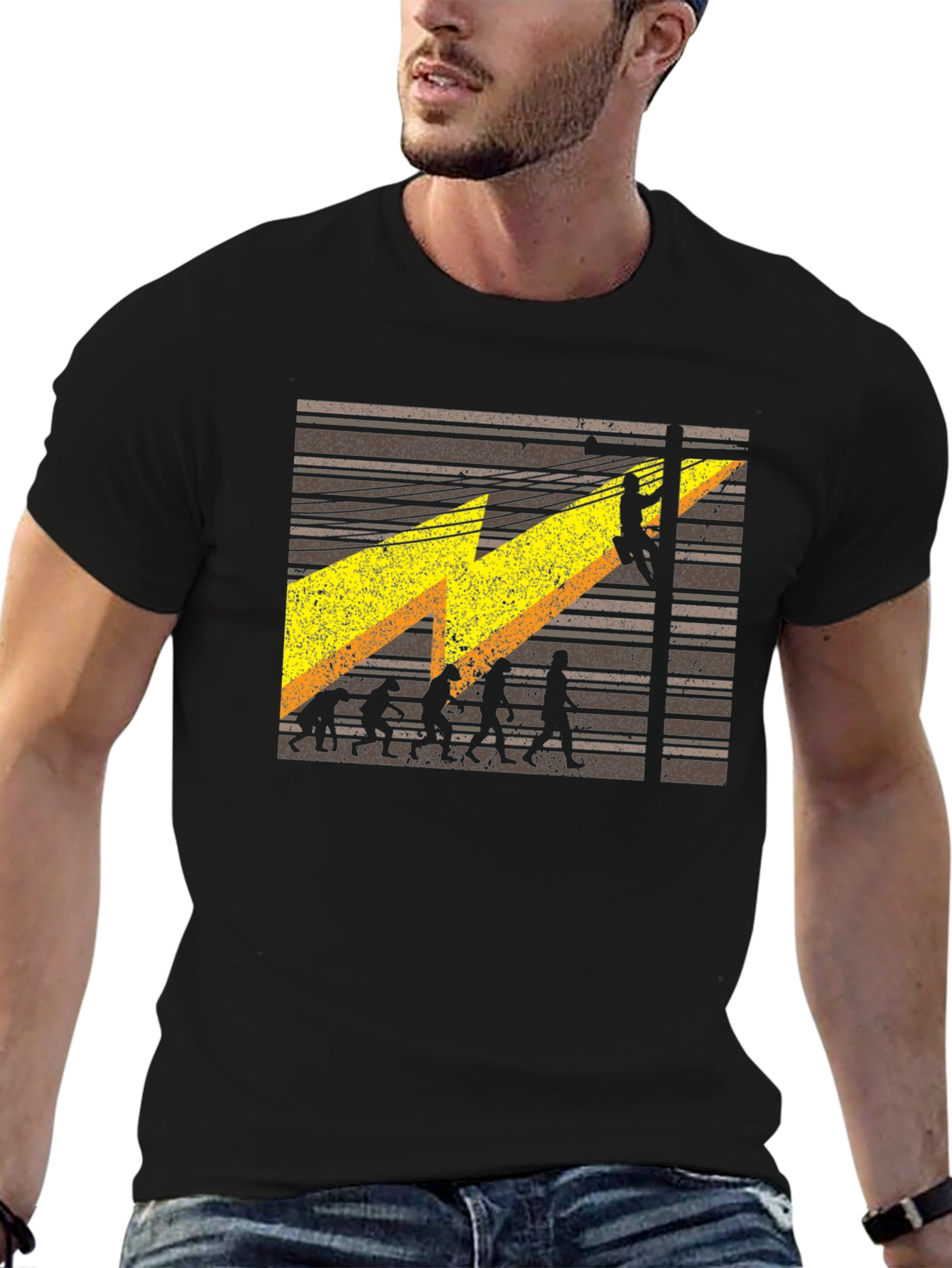 Lineman Evolution T-Shirt - Electrician Funny Tee