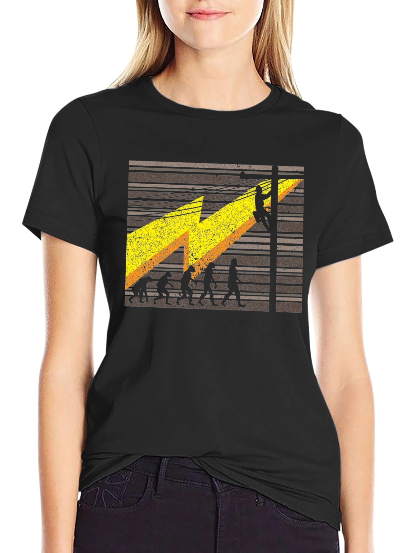 Lineman Evolution T-Shirt - Electrician Funny Tee