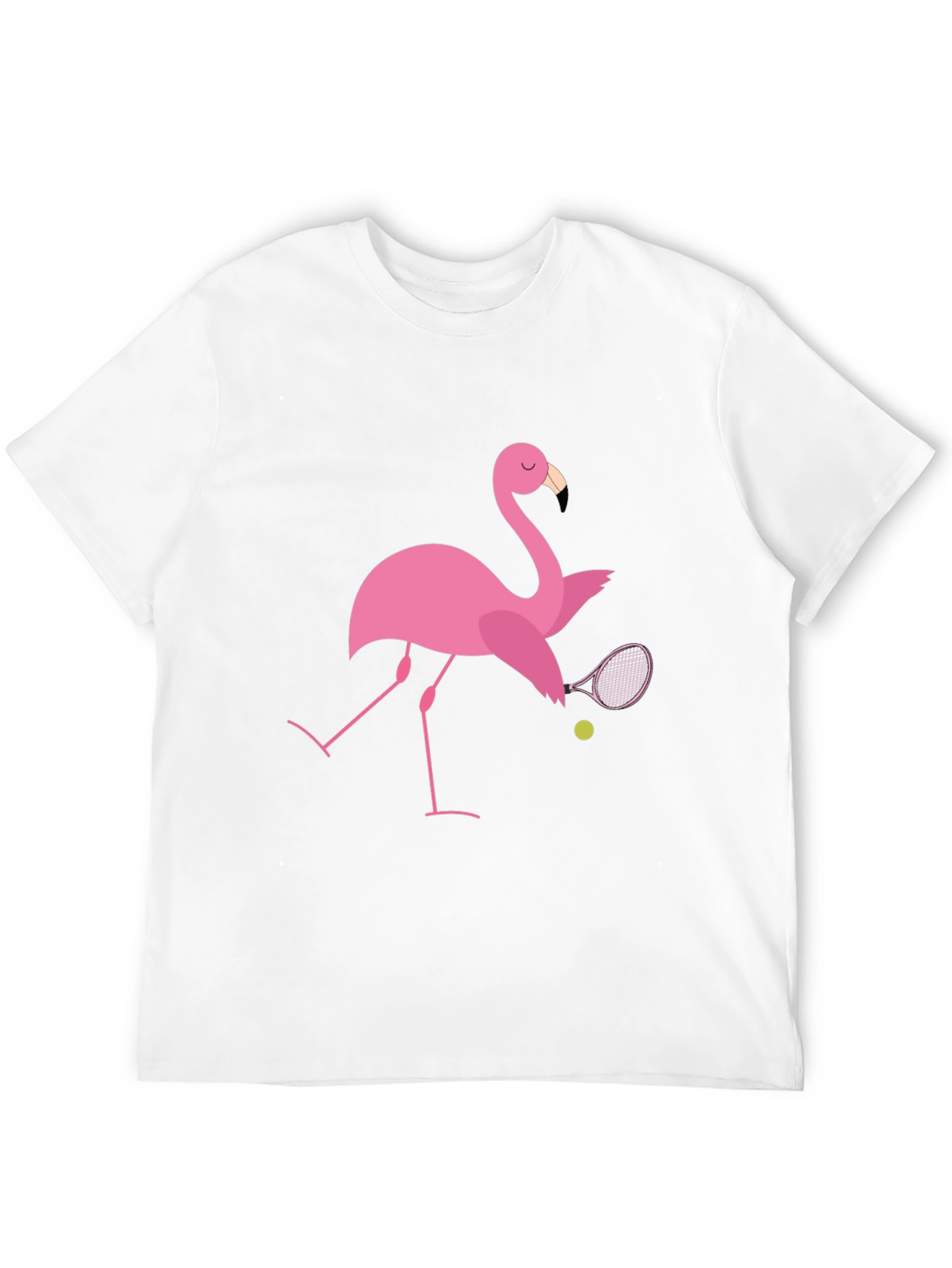 Flamingo Tennis T-Shirt: Quirky Design Premium Comfort