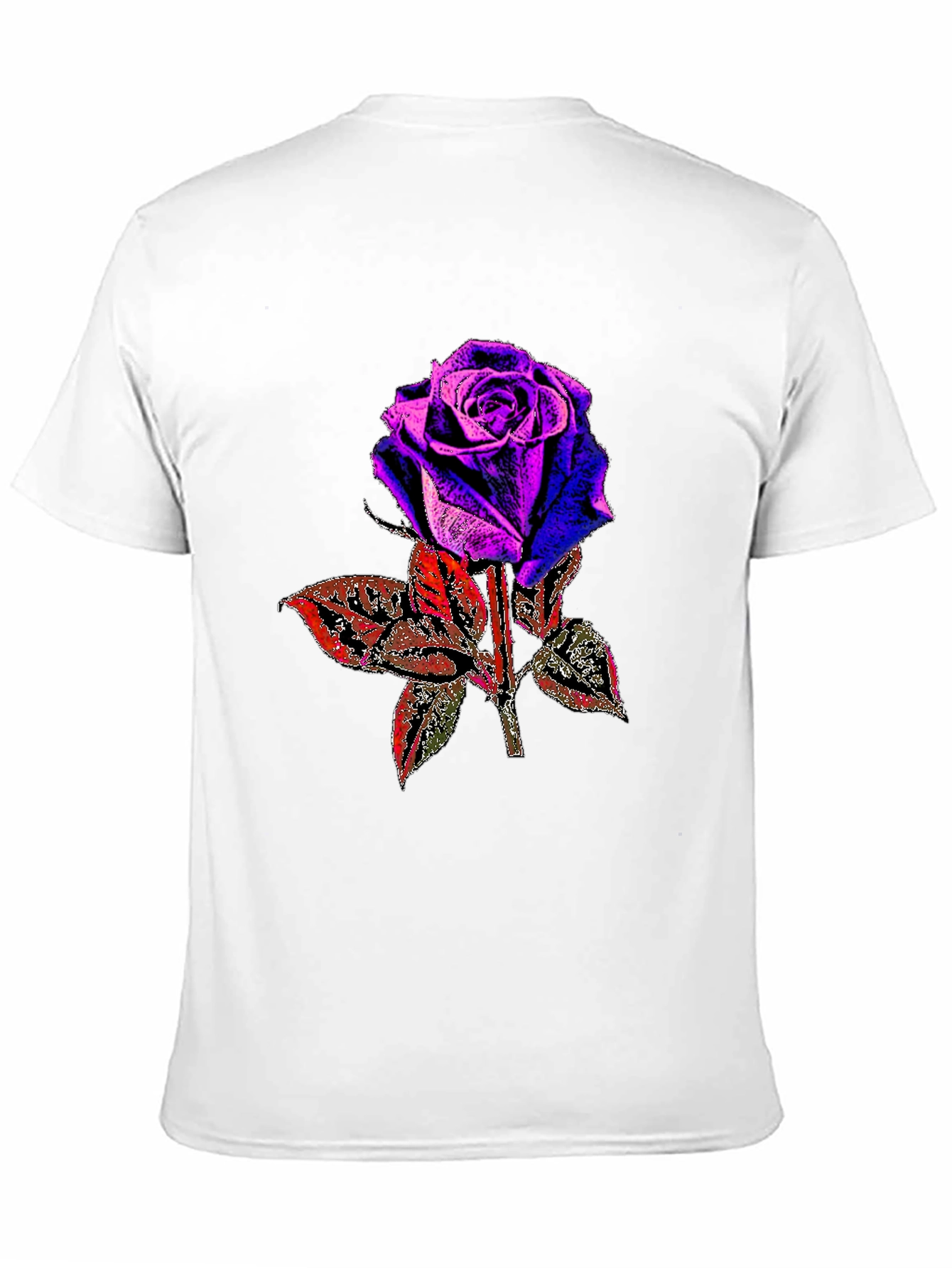 Rose Graphic Print Black T-Shirt