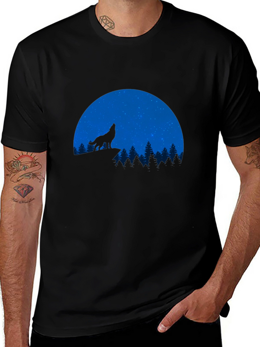 Wolf Howling at the Moon T-Shirt