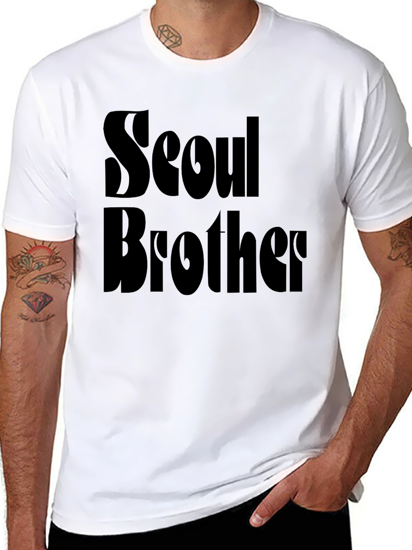 Seoul Brother T-Shirt - Black Graphic Tee