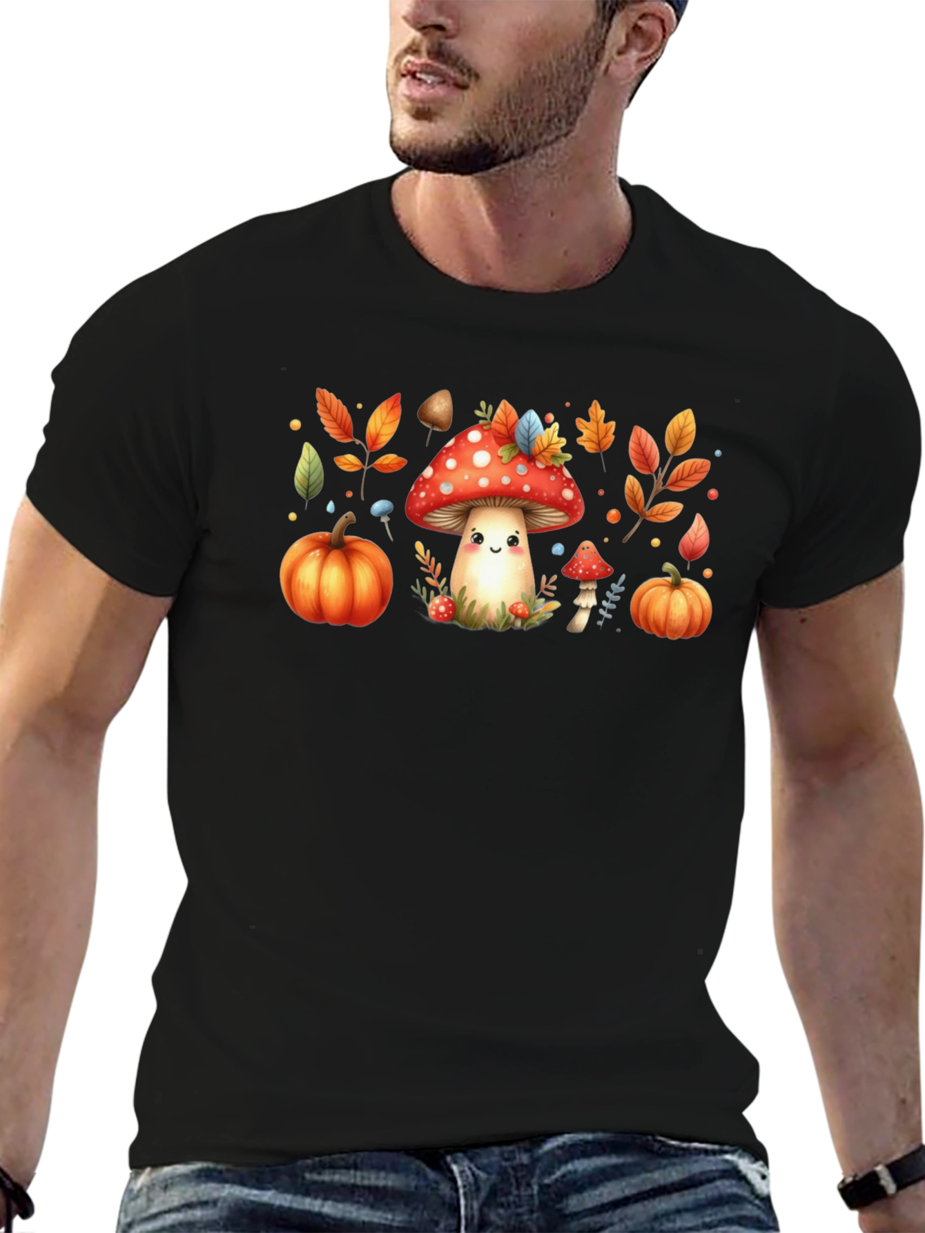 Fall Harvest Mushroom Graphic Tee