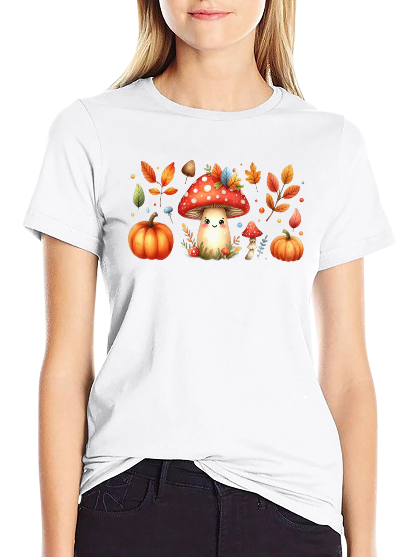 Fall Harvest Mushroom Graphic Tee