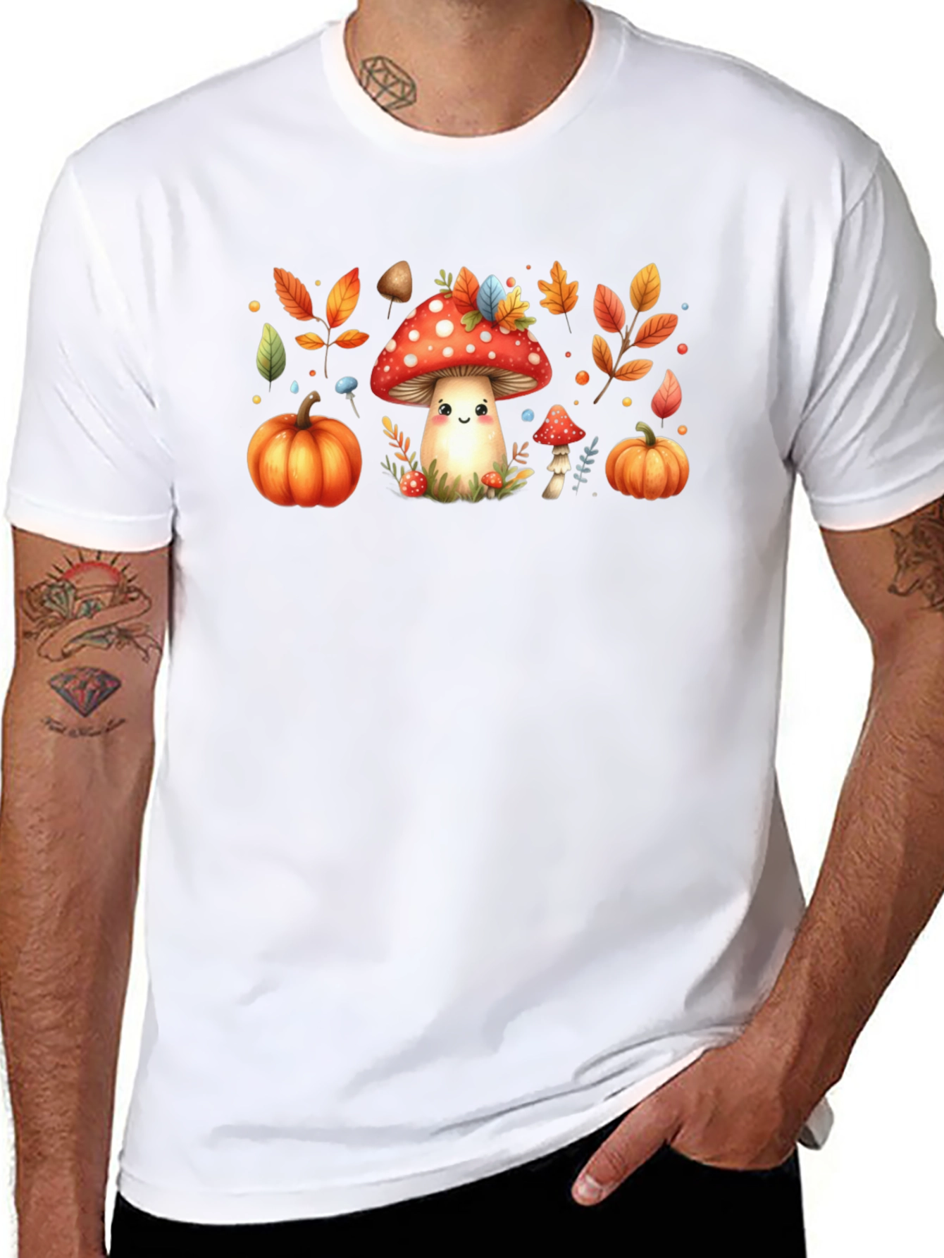 Fall Harvest Mushroom Graphic Tee