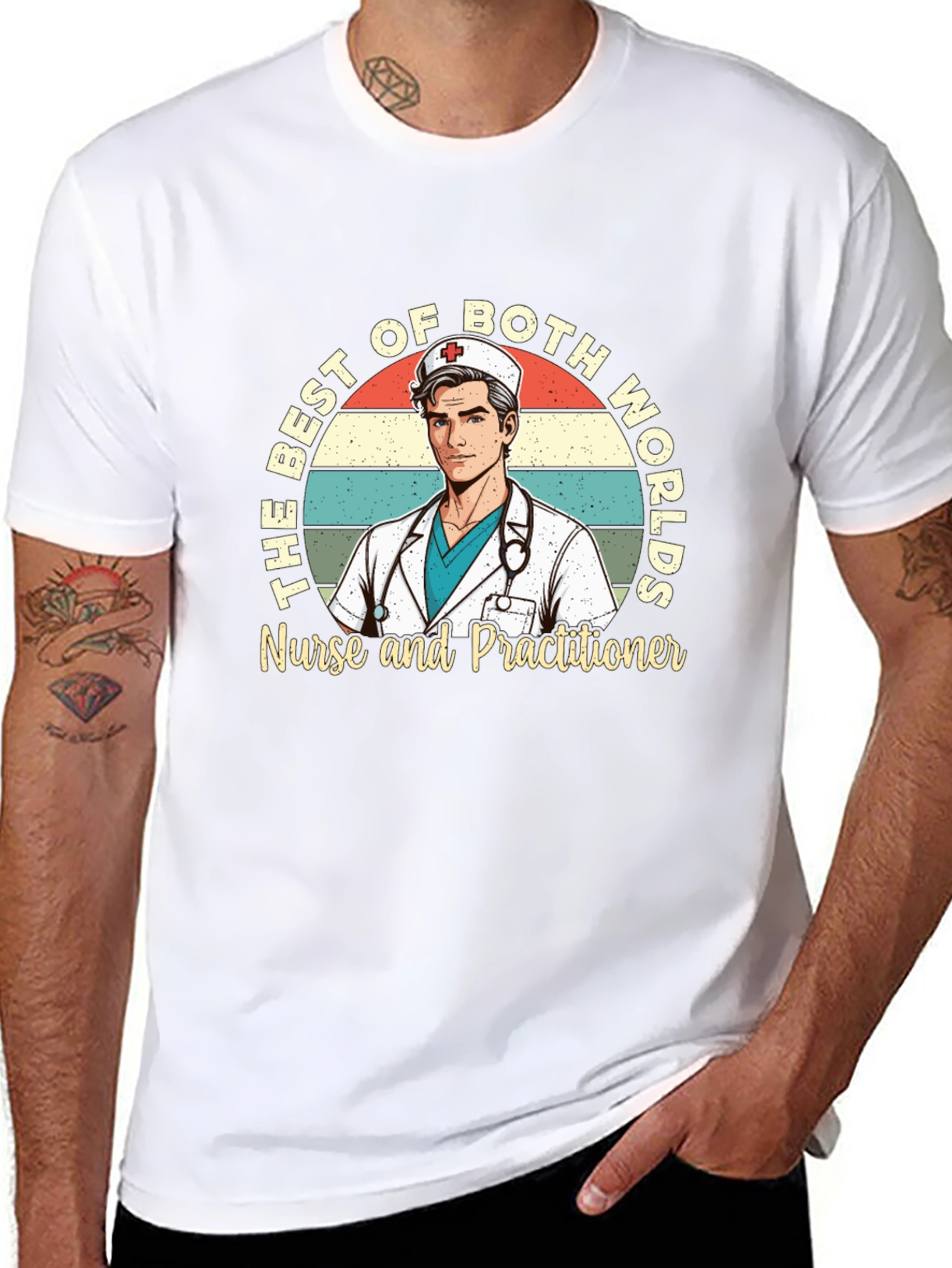 Best of Both Worlds Nurse Practitioner Graphic Tee