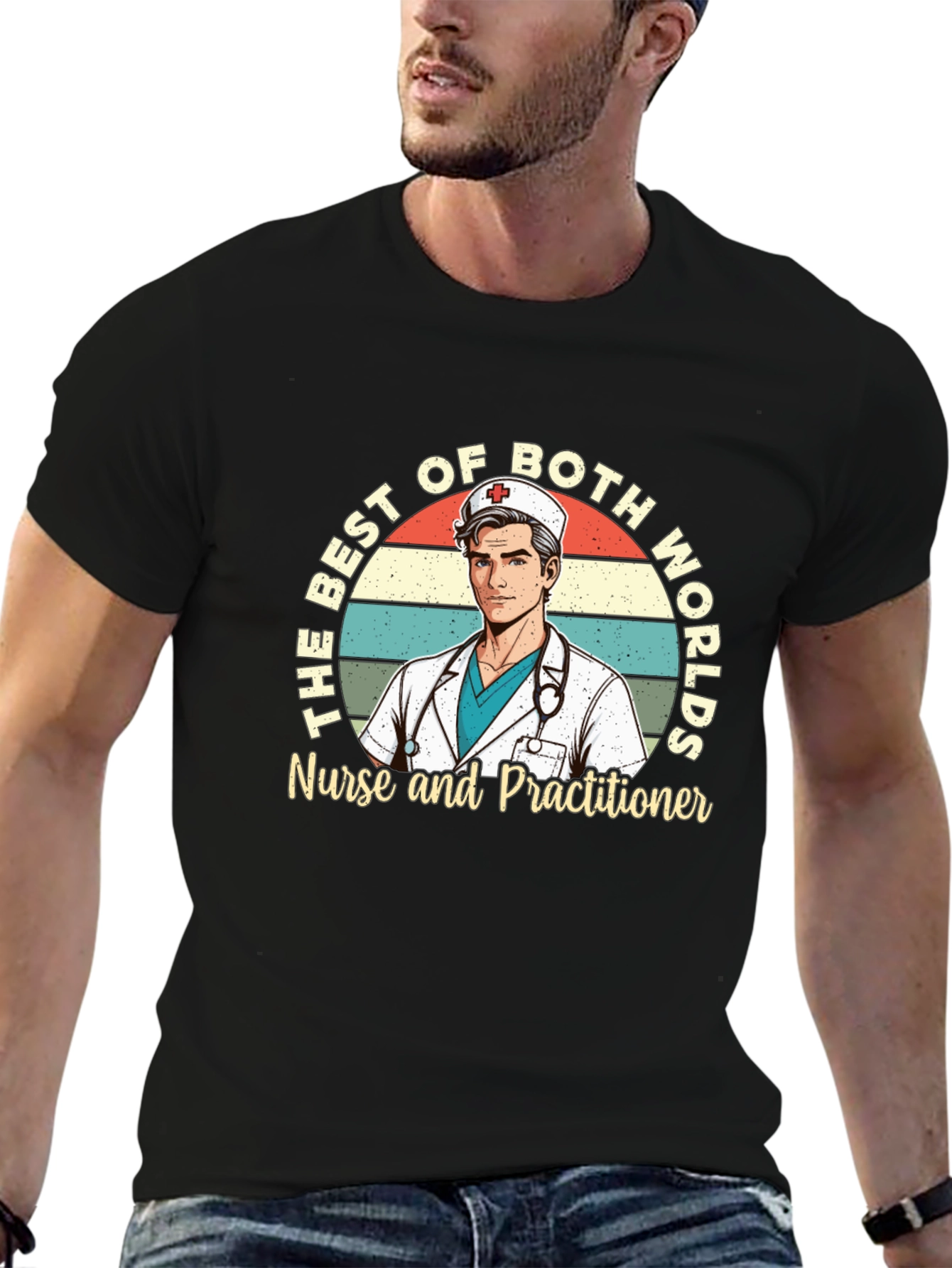 Best of Both Worlds Nurse Practitioner Graphic Tee