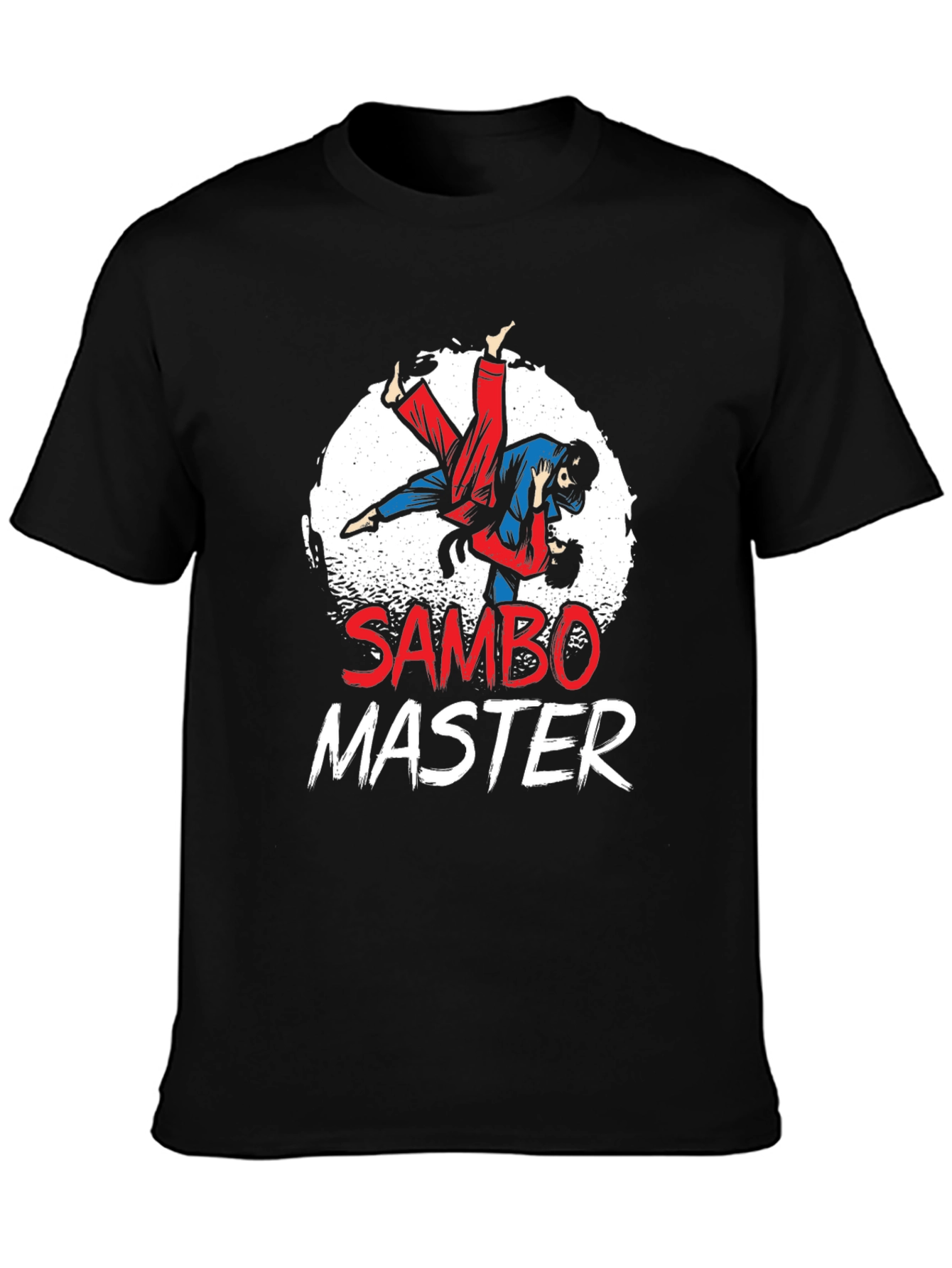 Sambo Master T-Shirt Black Cotton Martial Arts