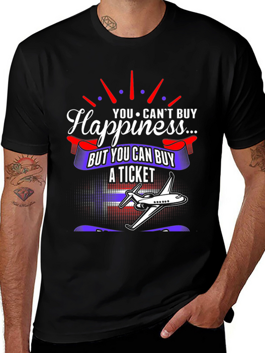 Happiness Ticket T-Shirt: Travel Lover Gift
