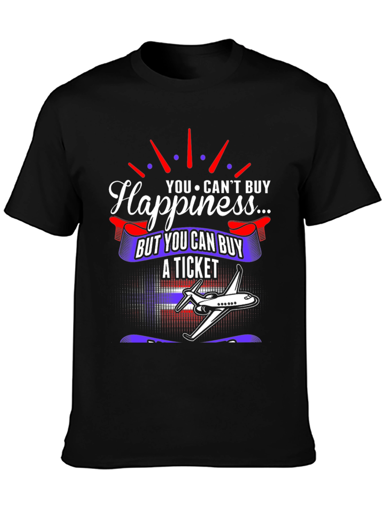 Happiness Ticket T-Shirt: Travel Lover Gift