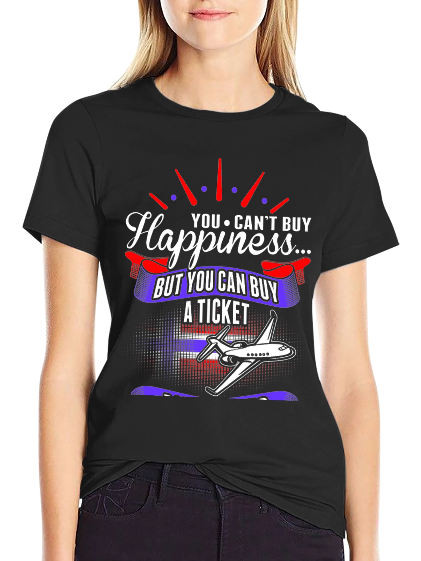 Happiness Ticket T-Shirt: Travel Lover Gift