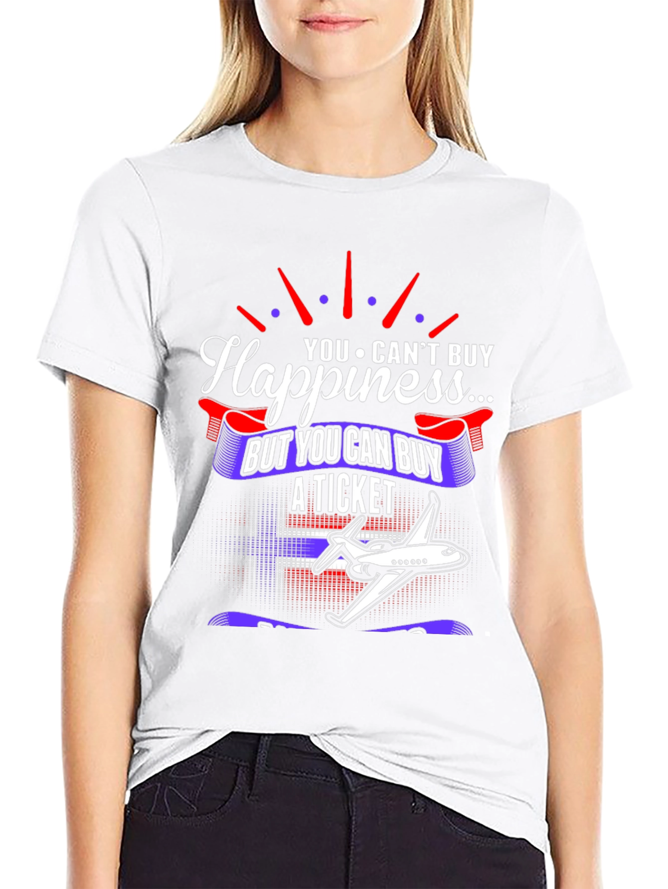 Happiness Ticket T-Shirt: Travel Lover Gift