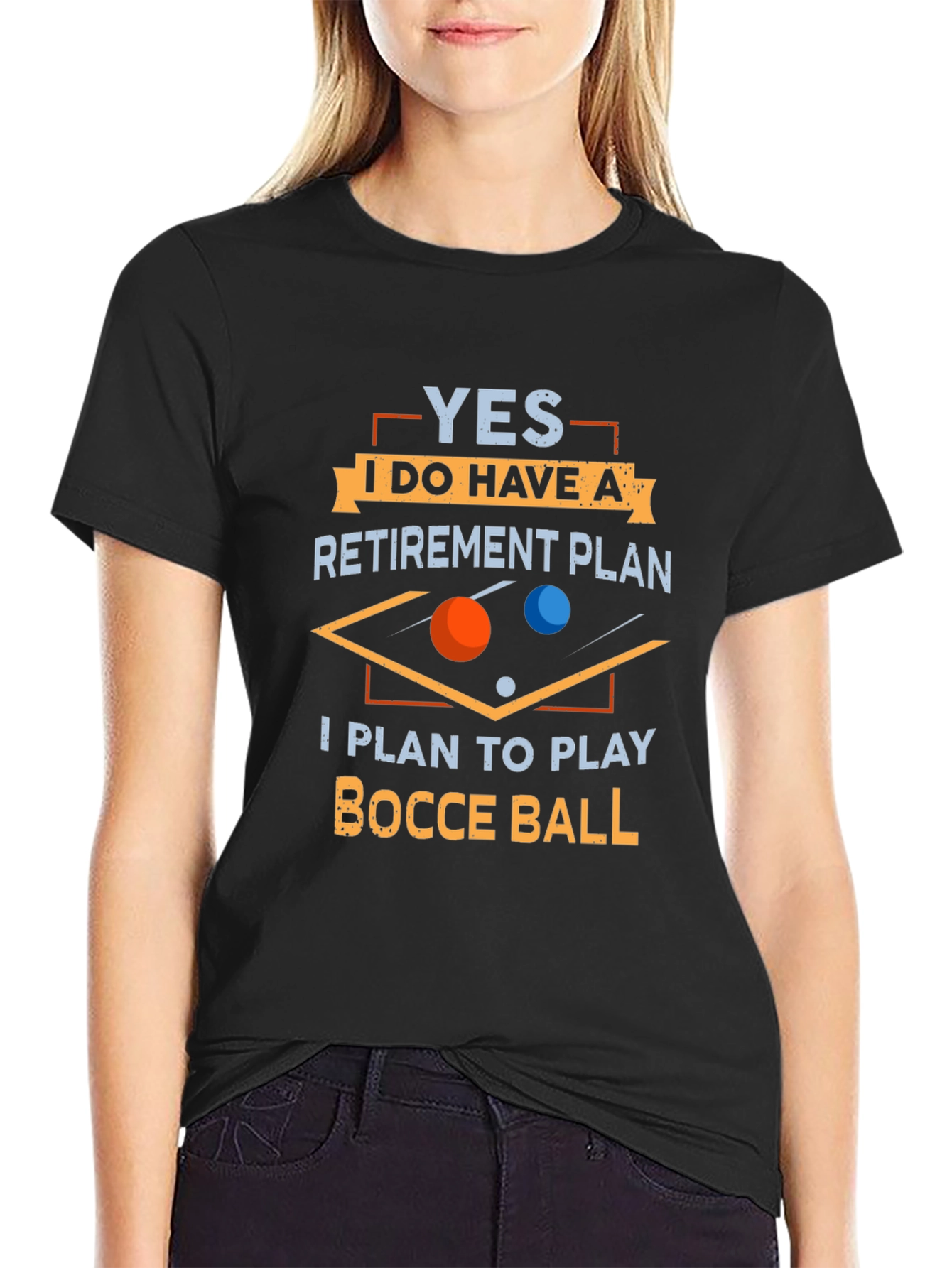 Funny Bocce Ball Retirement Plan T-Shirt
