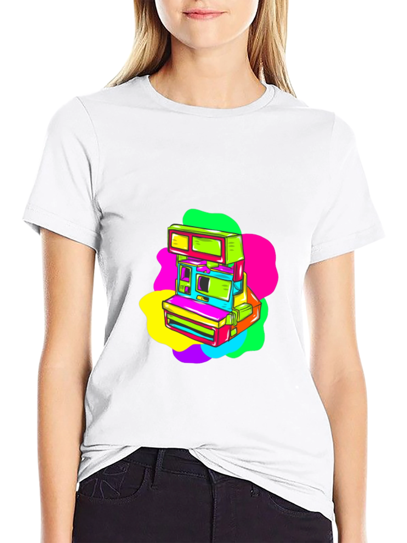 Retro Arcade Graphic Tee - Black Cotton T-Shirt