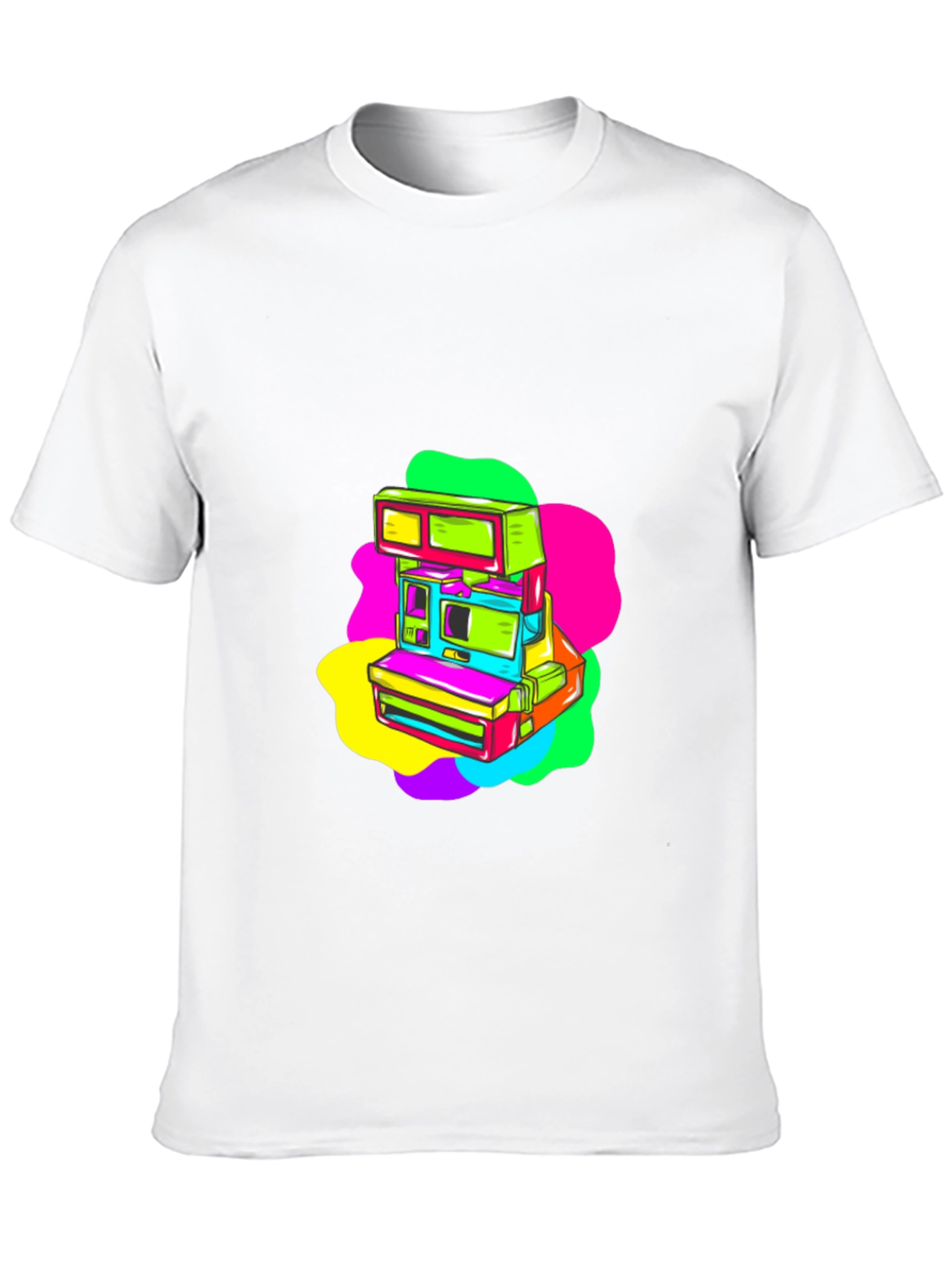 Retro Arcade Graphic Tee - Black Cotton T-Shirt