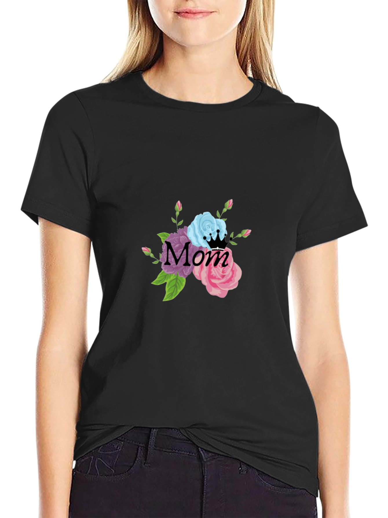 Floral Mom T-Shirt - Stylish and Comfortable
