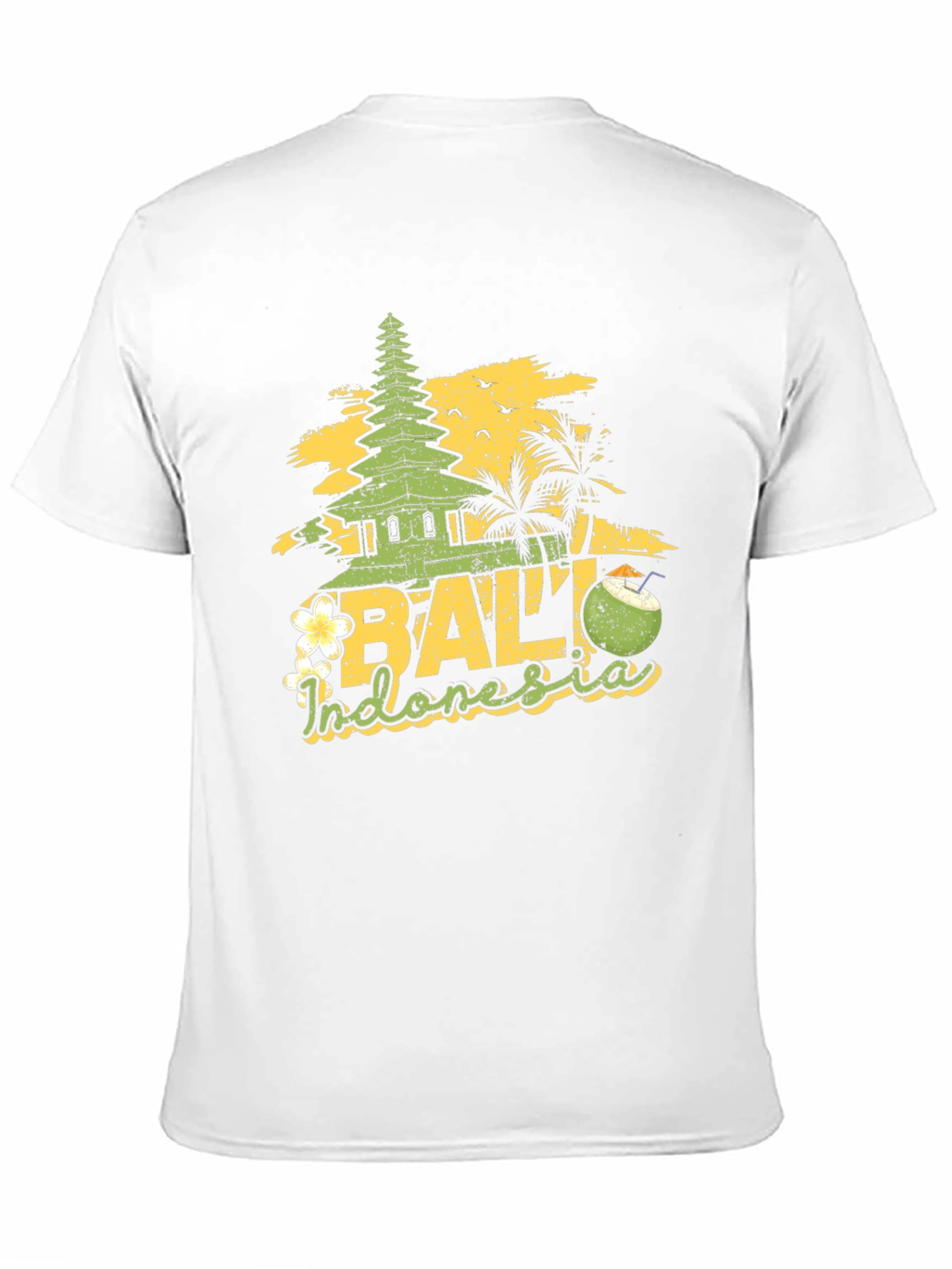 Bali Indonesia Graphic Print Black T-Shirt