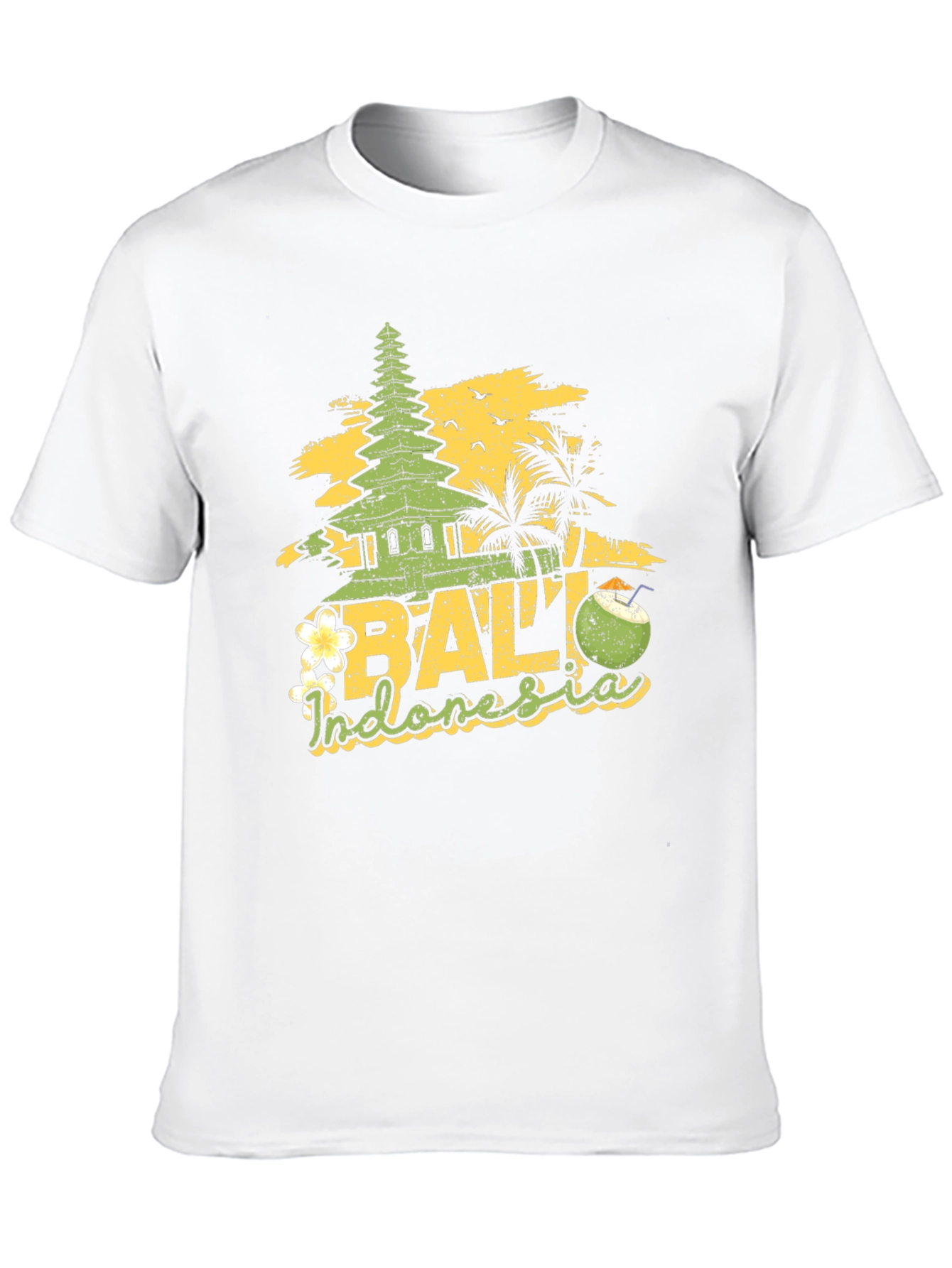 Bali Indonesia Graphic Print Black T-Shirt