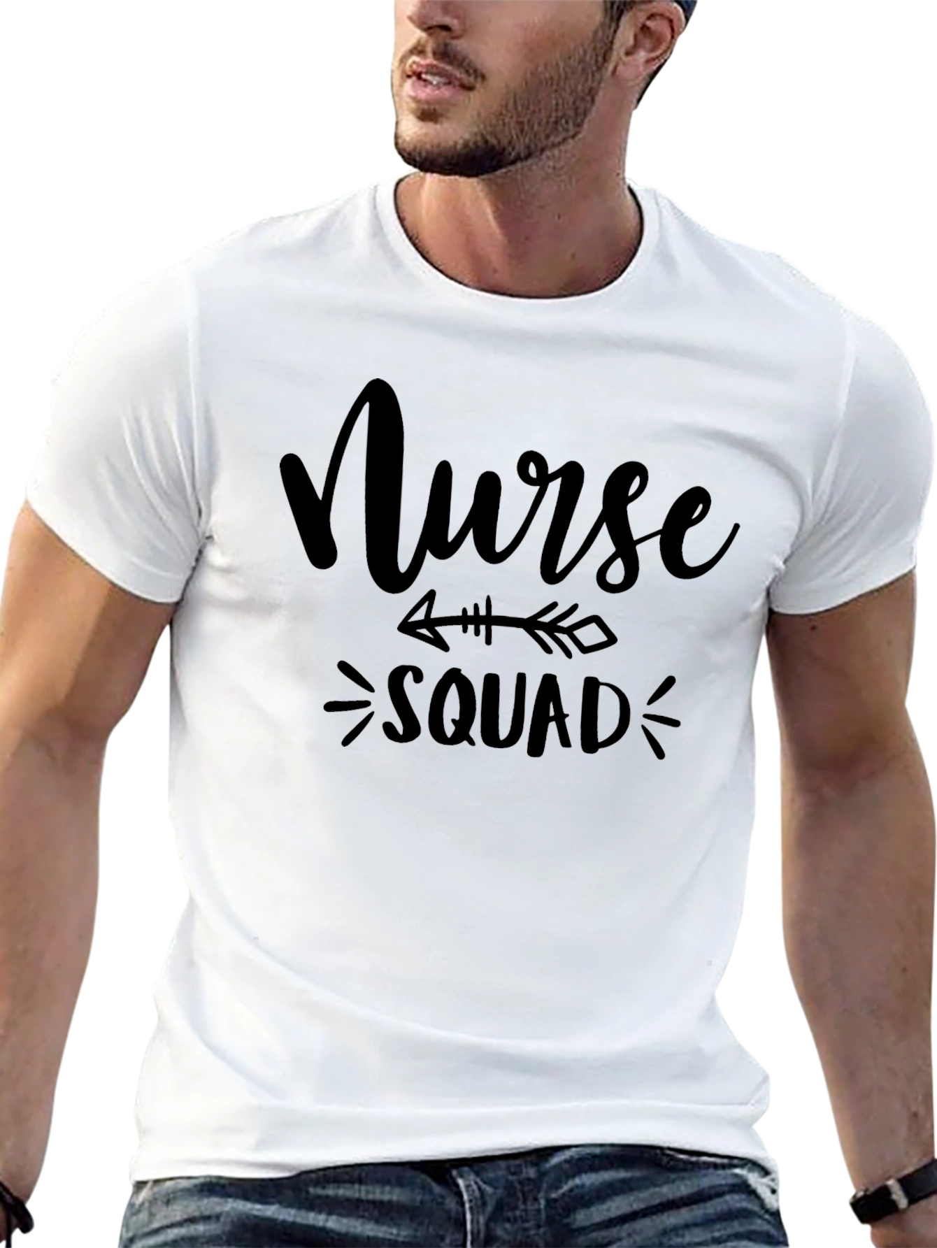Nurse Squad T-Shirt - Black Crew Neck Tee
