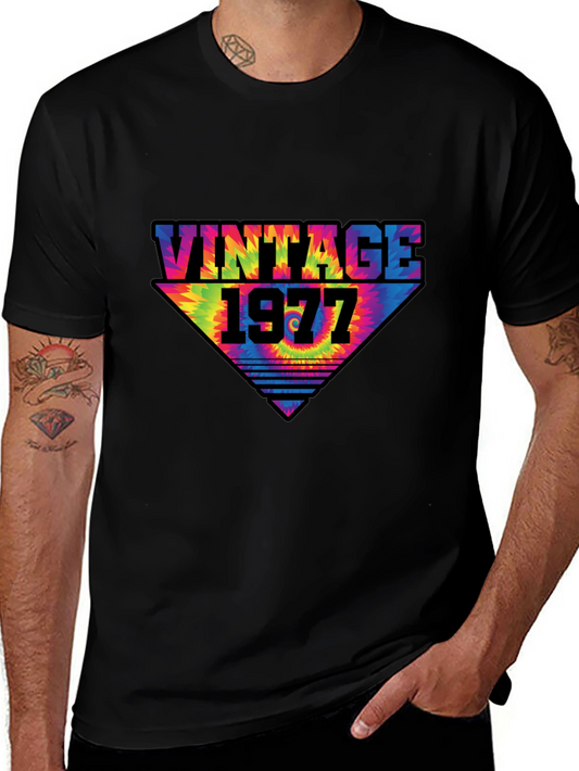 Vintage 1977 Tie Dye Graphic T-Shirt