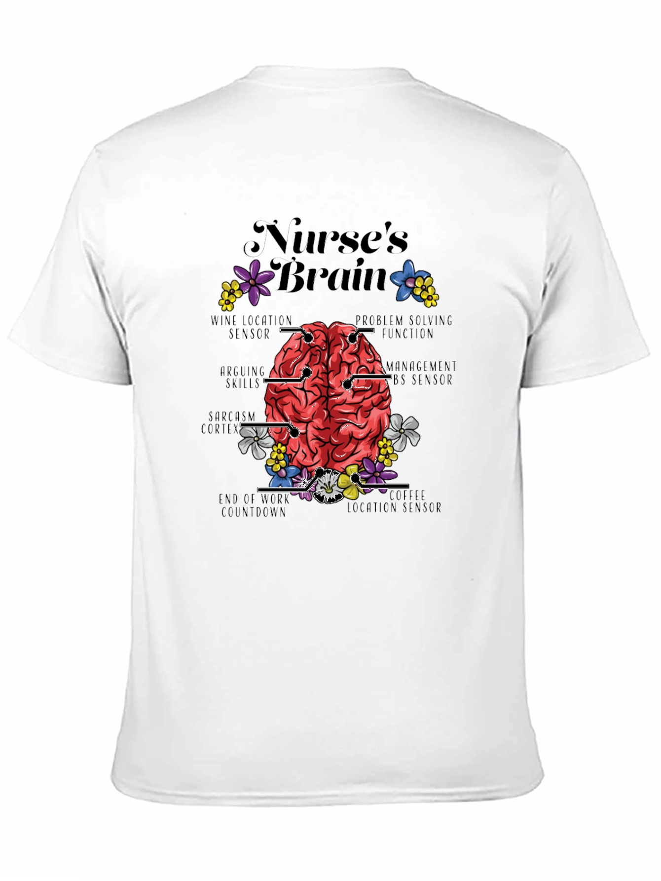 Nurses Brain T-Shirt - Funny Anatomy Tee