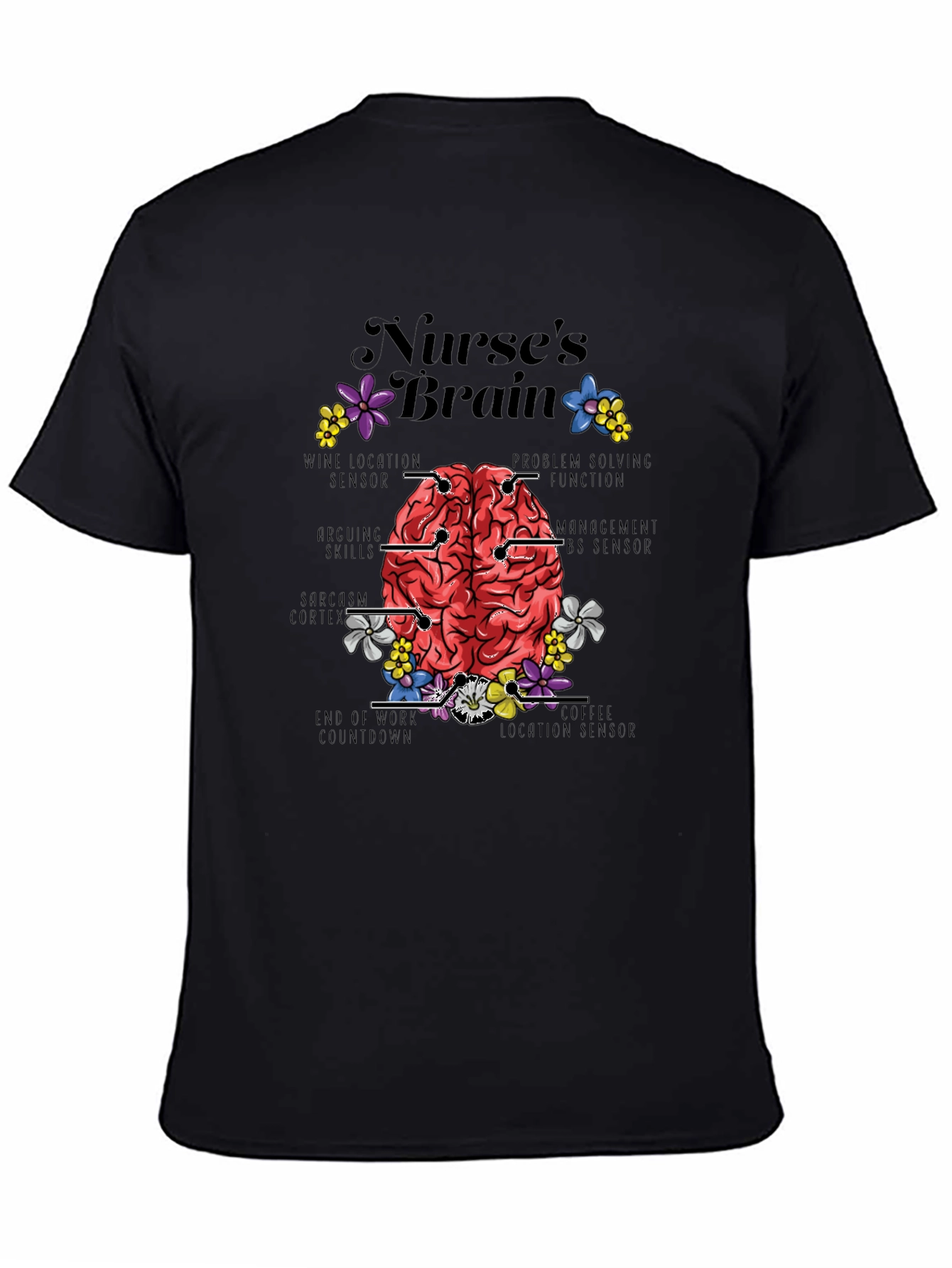 Nurses Brain T-Shirt - Funny Anatomy Tee