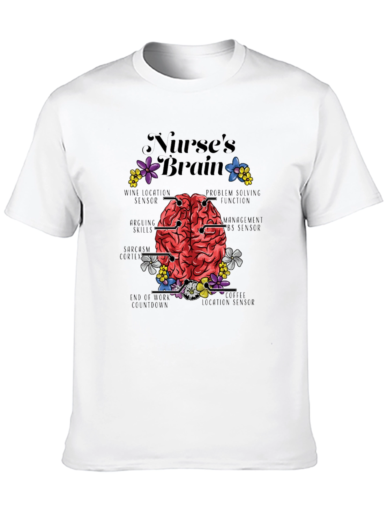 Nurses Brain T-Shirt - Funny Anatomy Tee