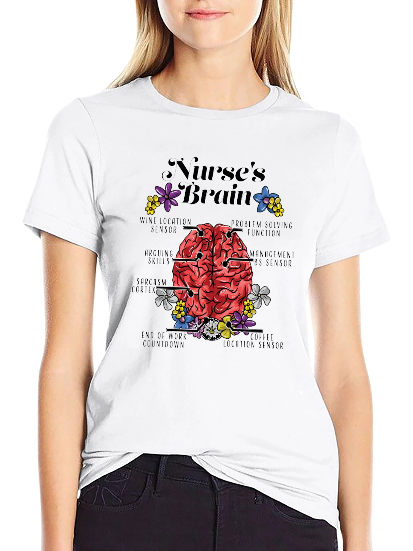 Nurses Brain T-Shirt - Funny Anatomy Tee