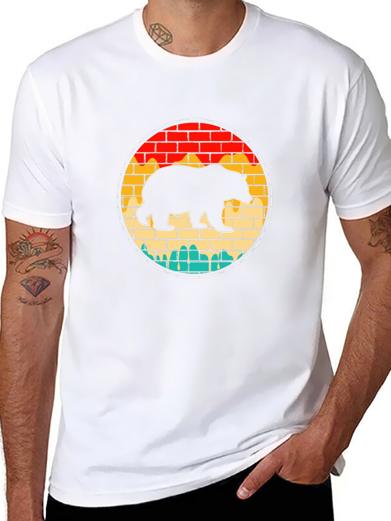 Retro Bear Brick T-Shirt