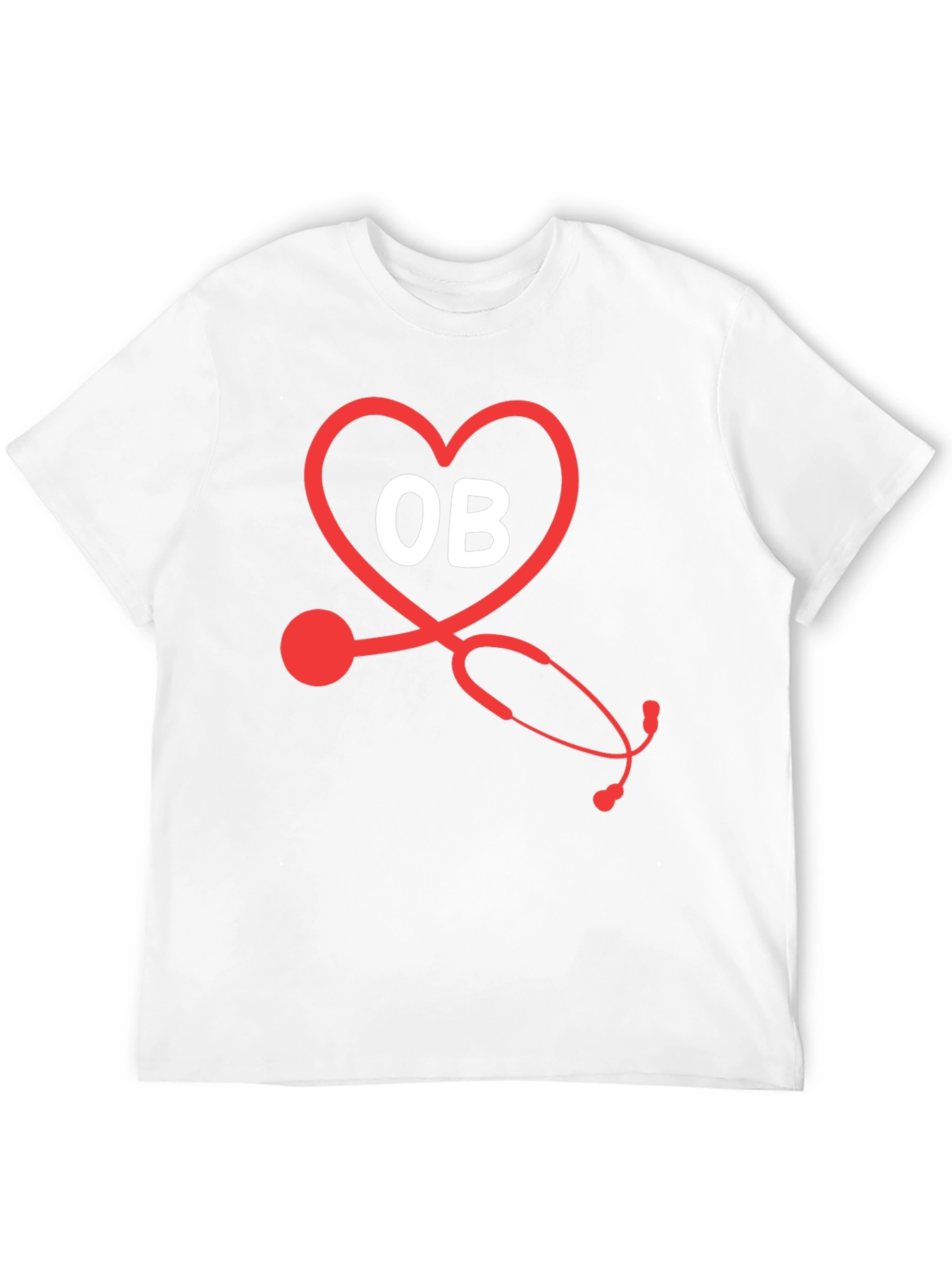 OB Stethoscope Heart T-Shirt - Medical Apparel