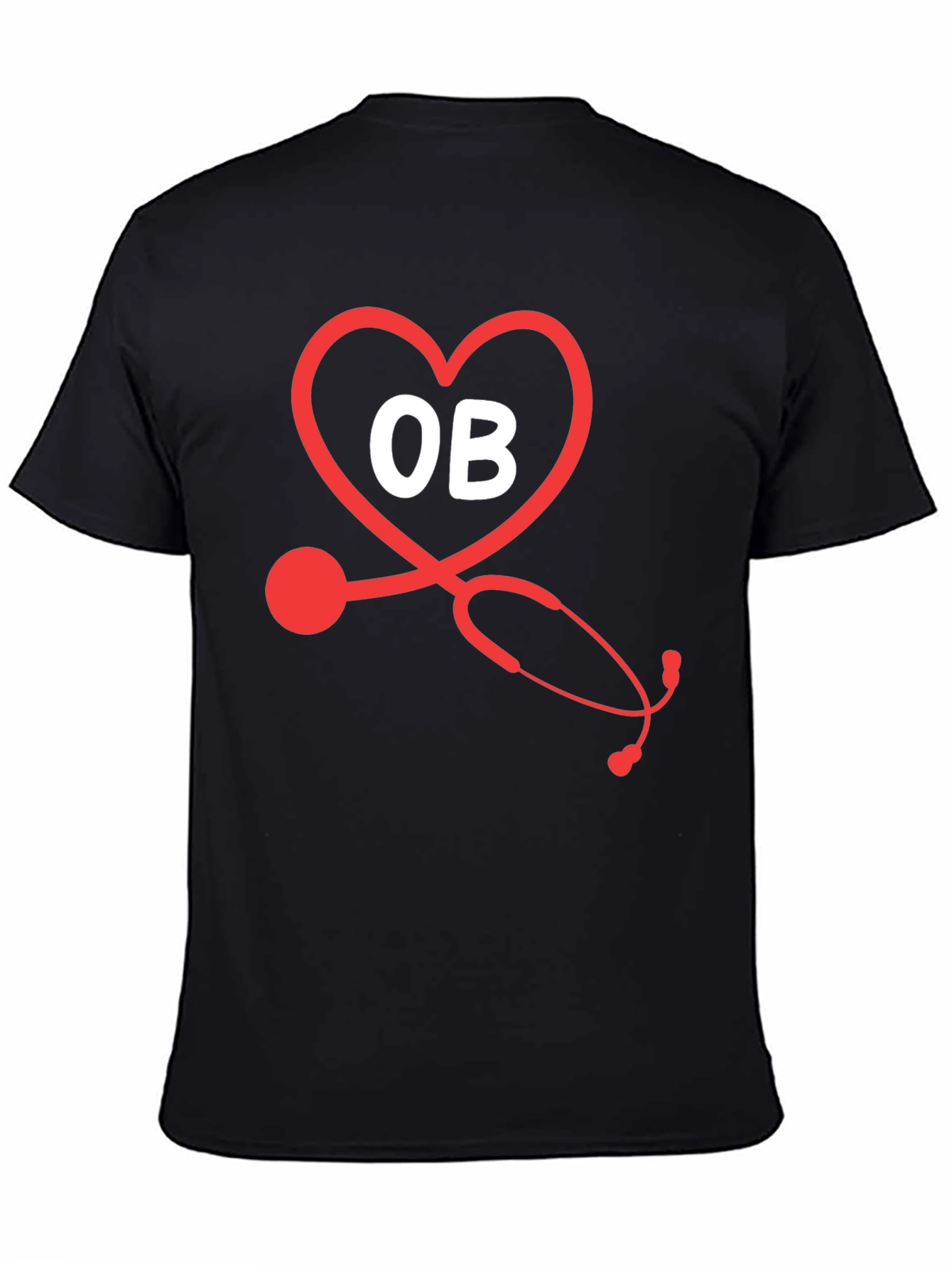 OB Stethoscope Heart T-Shirt - Medical Apparel