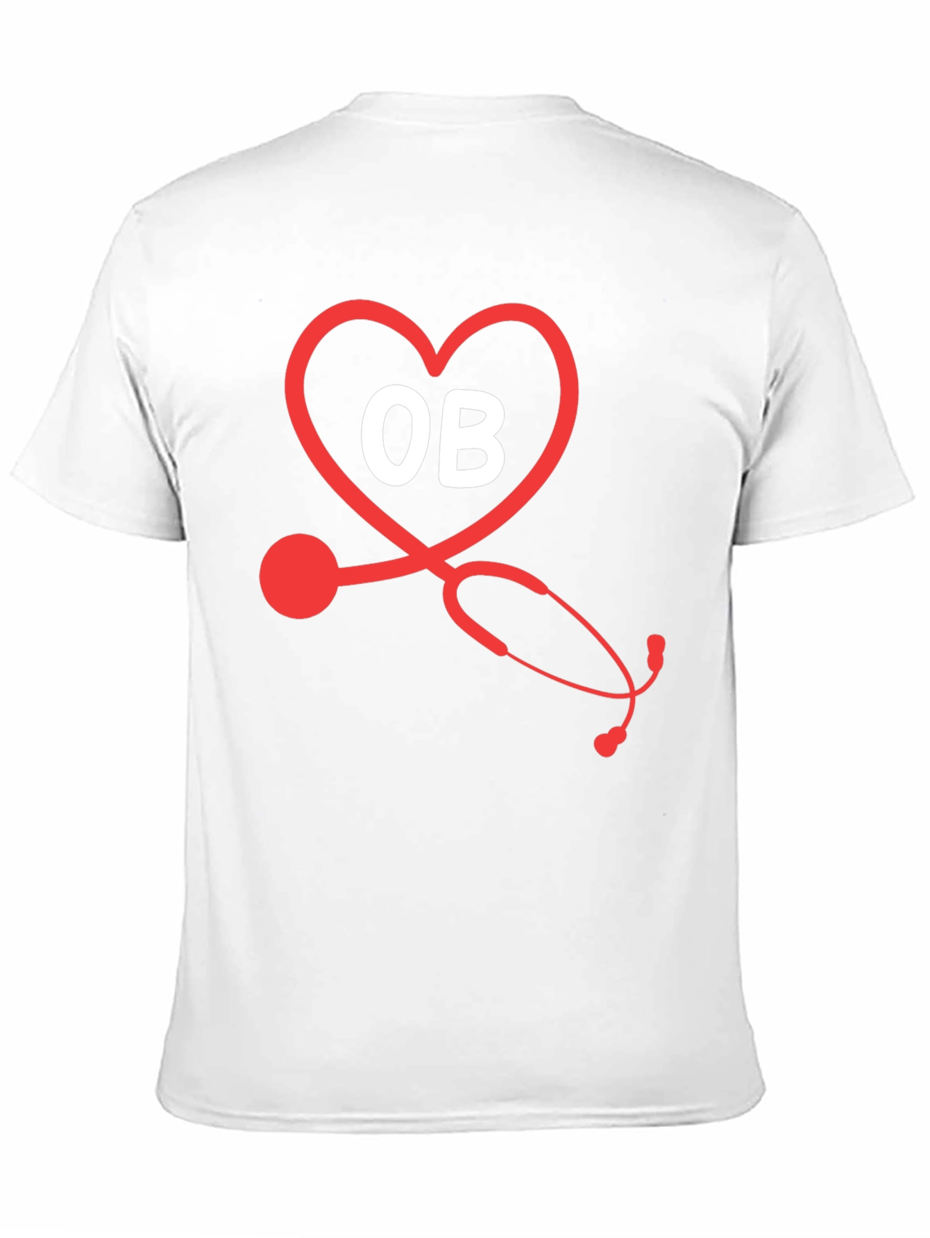OB Stethoscope Heart T-Shirt - Medical Apparel