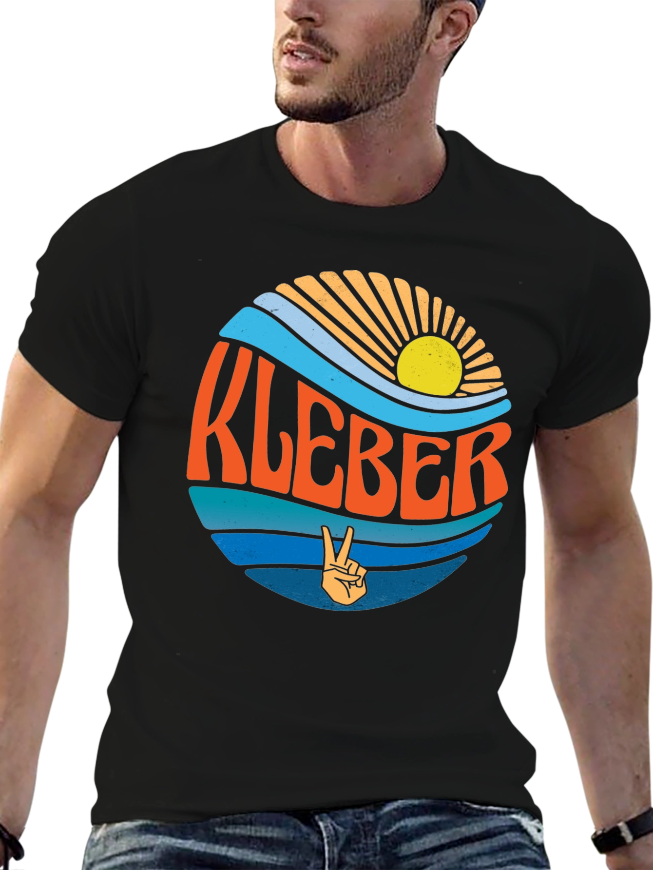 KLEBER Retro Graphic T-Shirt - Peace Sign