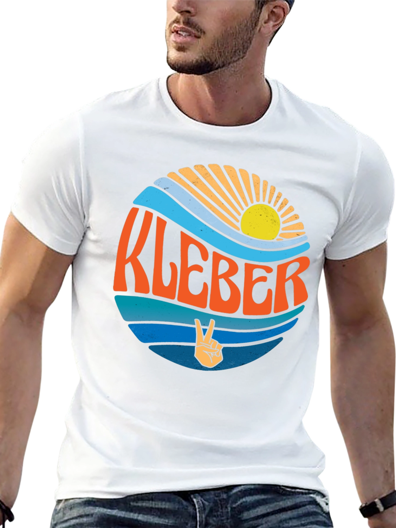 KLEBER Retro Graphic T-Shirt - Peace Sign