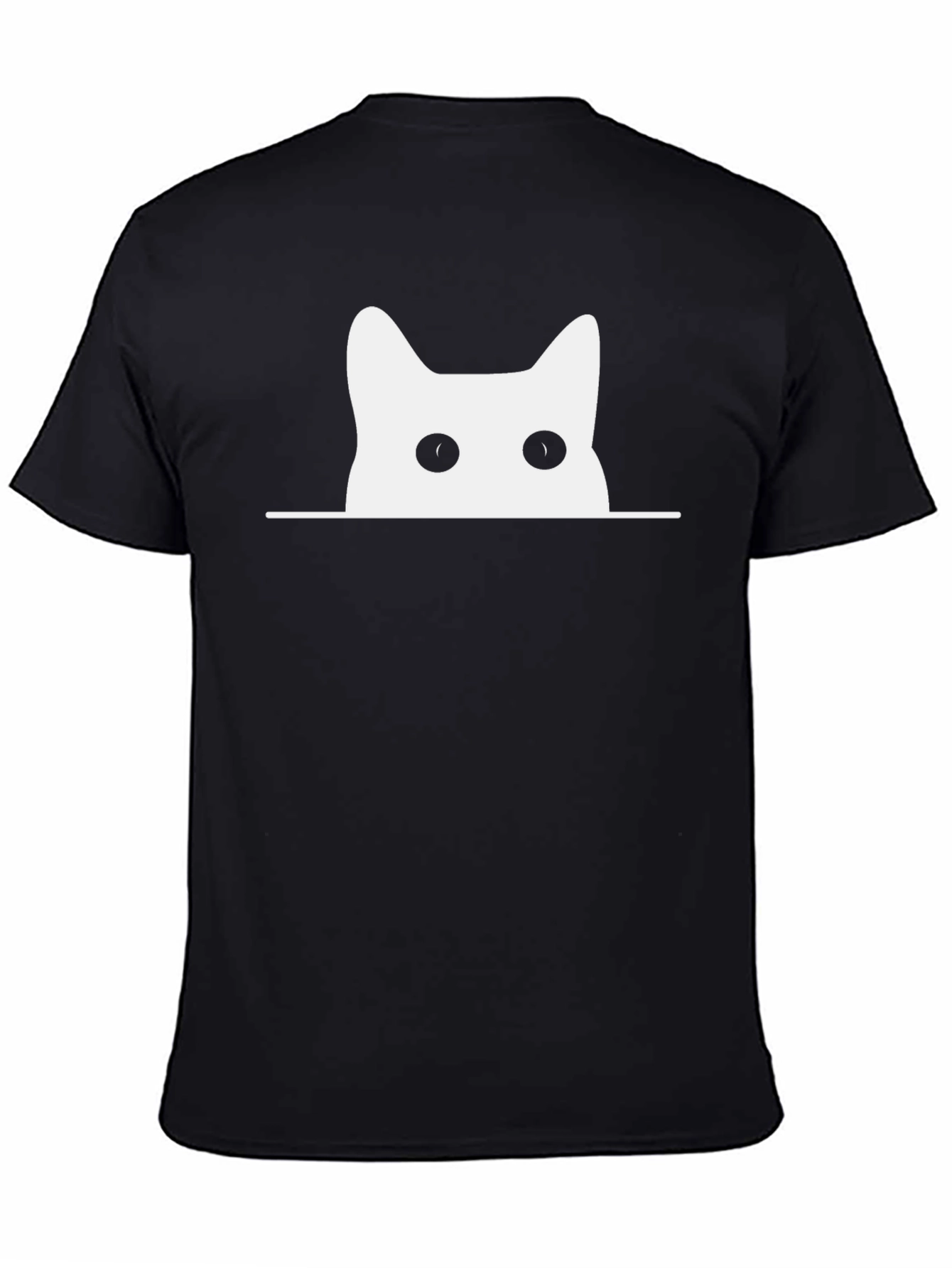 Peek-a-Boo Cat Graphic Tee - Soft Cotton Blend