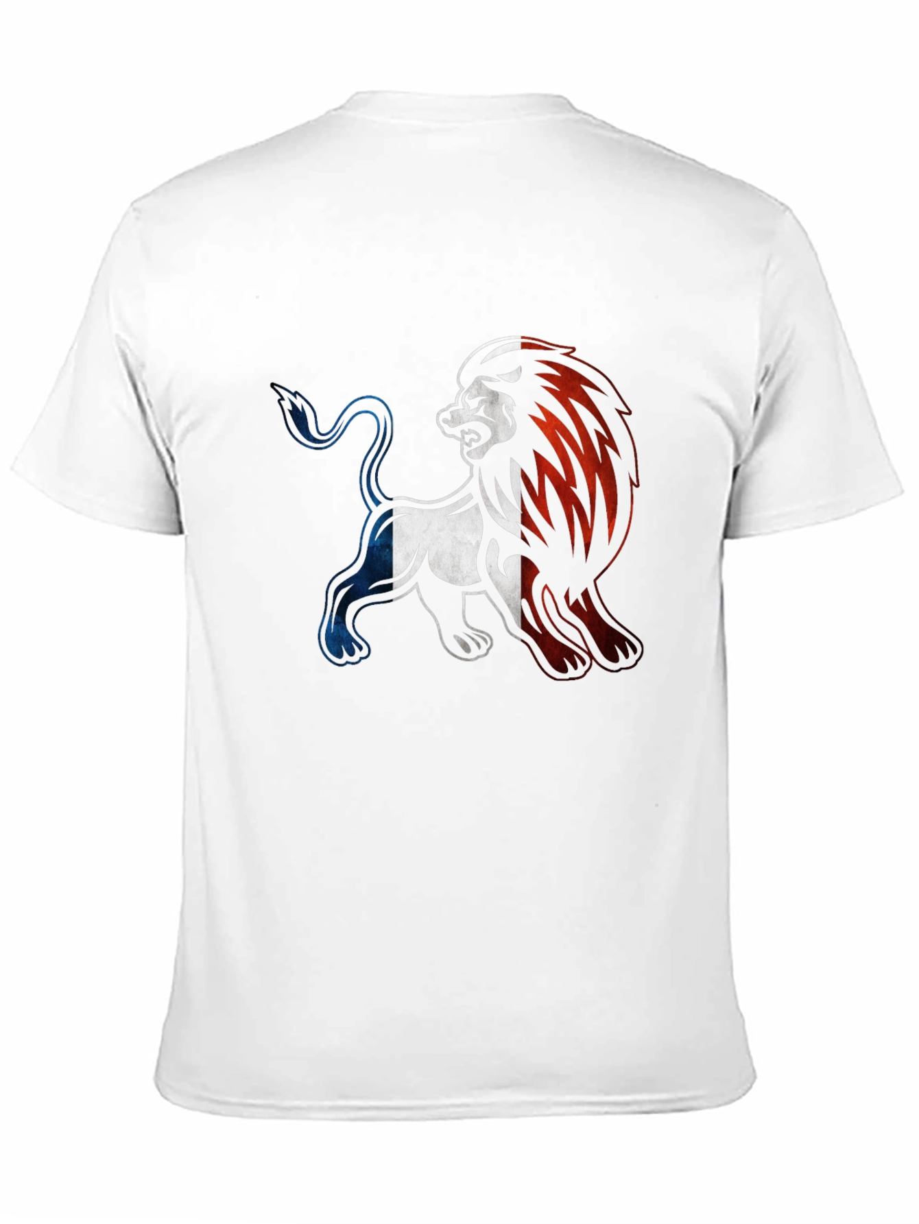 French Flag Lion Graphic Tee - Black