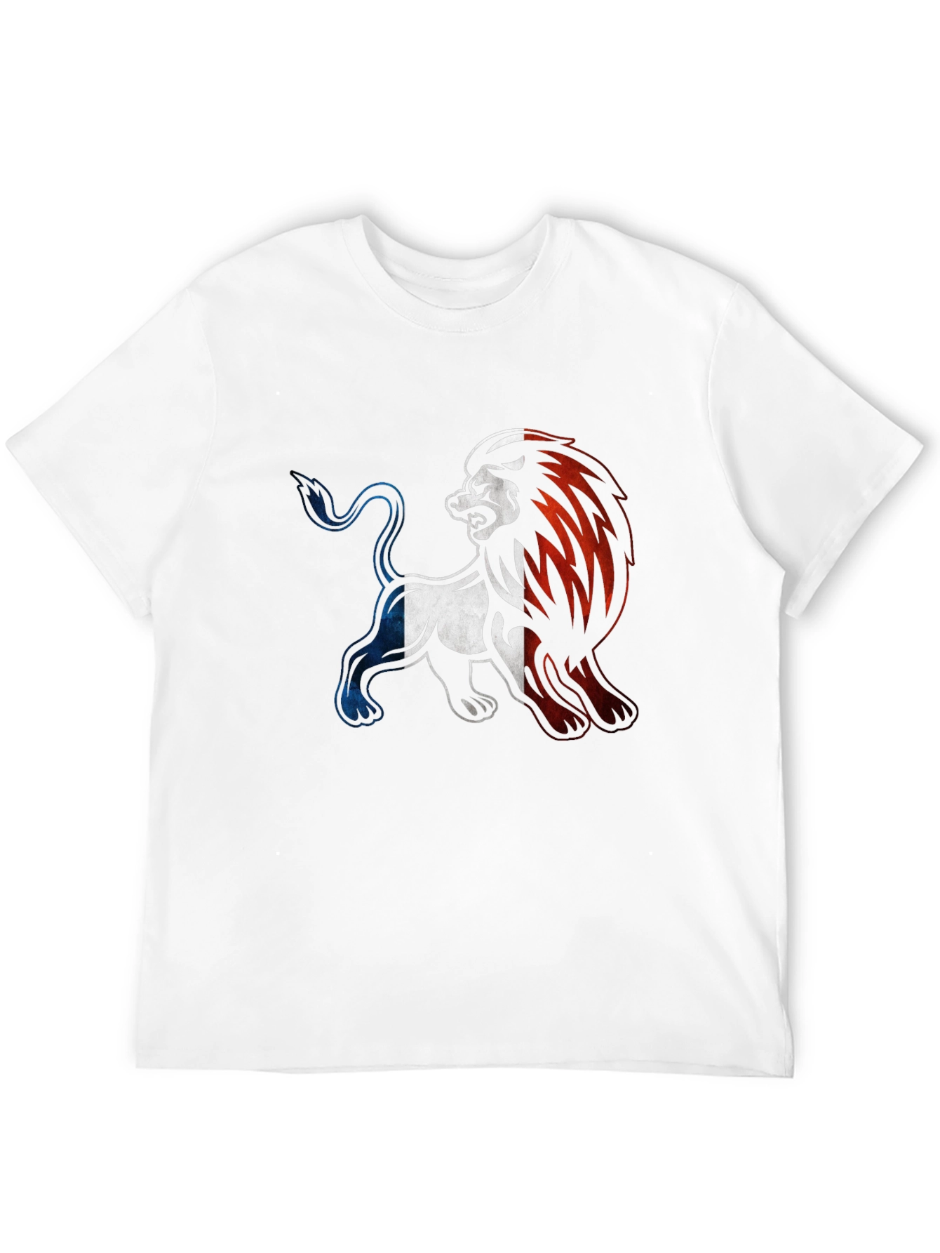 French Flag Lion Graphic Tee - Black