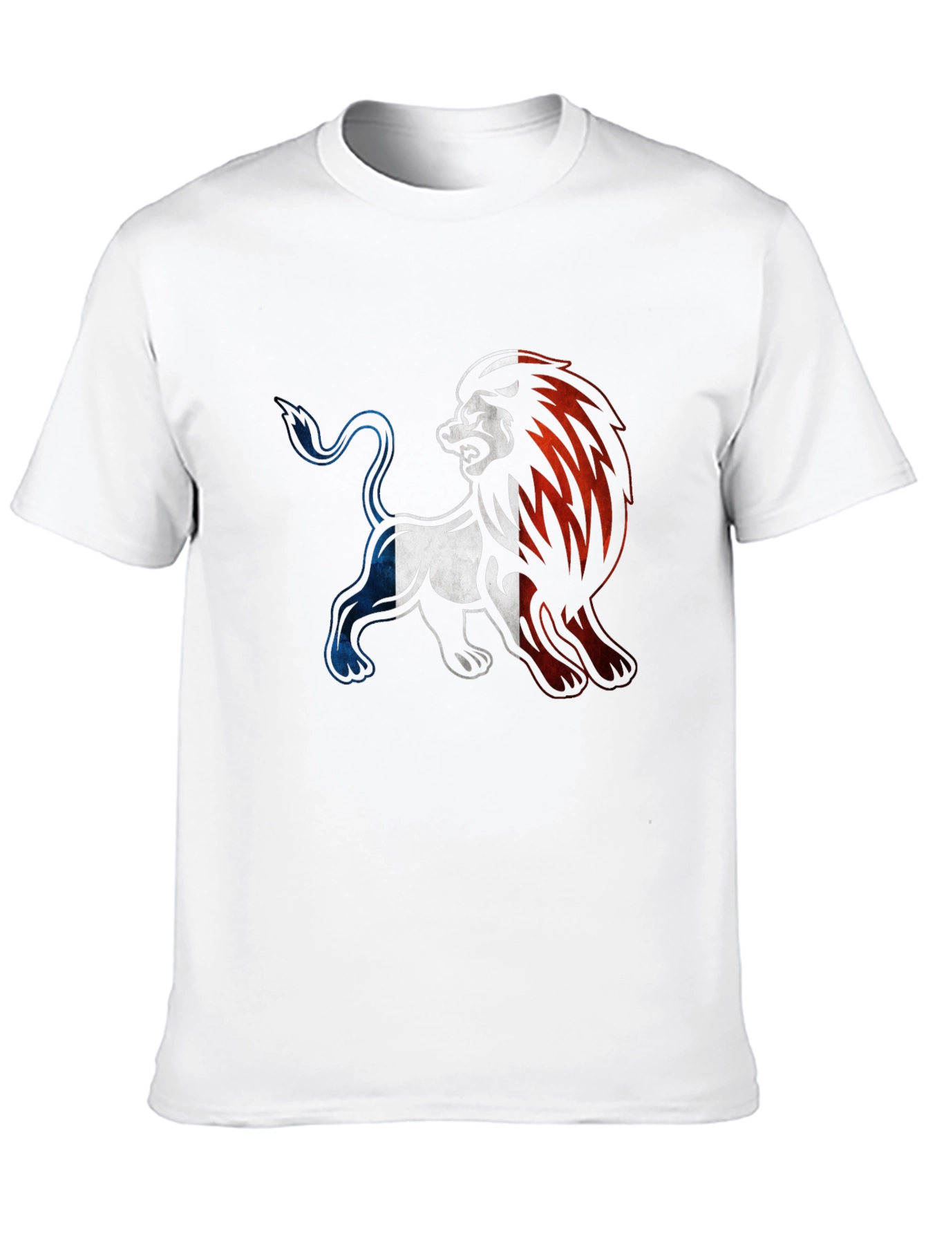 French Flag Lion Graphic Tee - Black