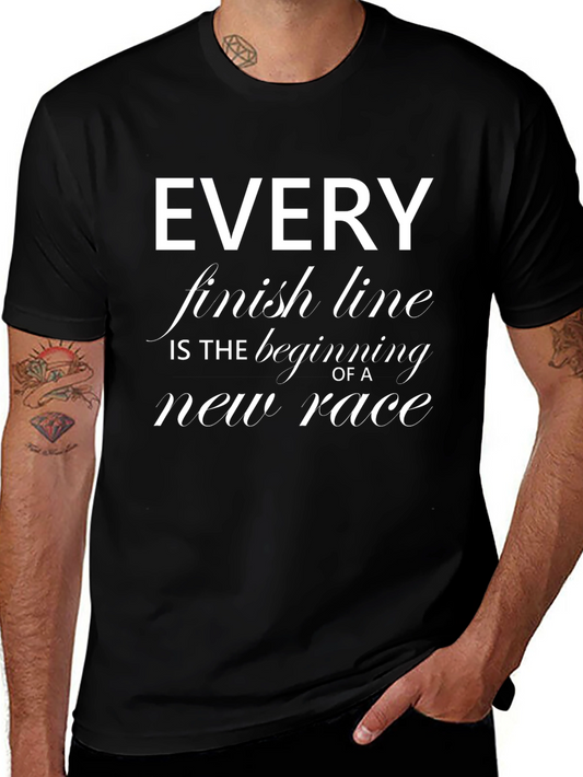 Motivational Every Finish Line Graphic Tee