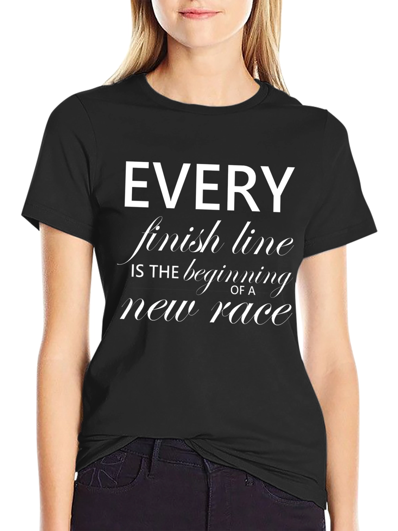 Motivational Every Finish Line Graphic Tee