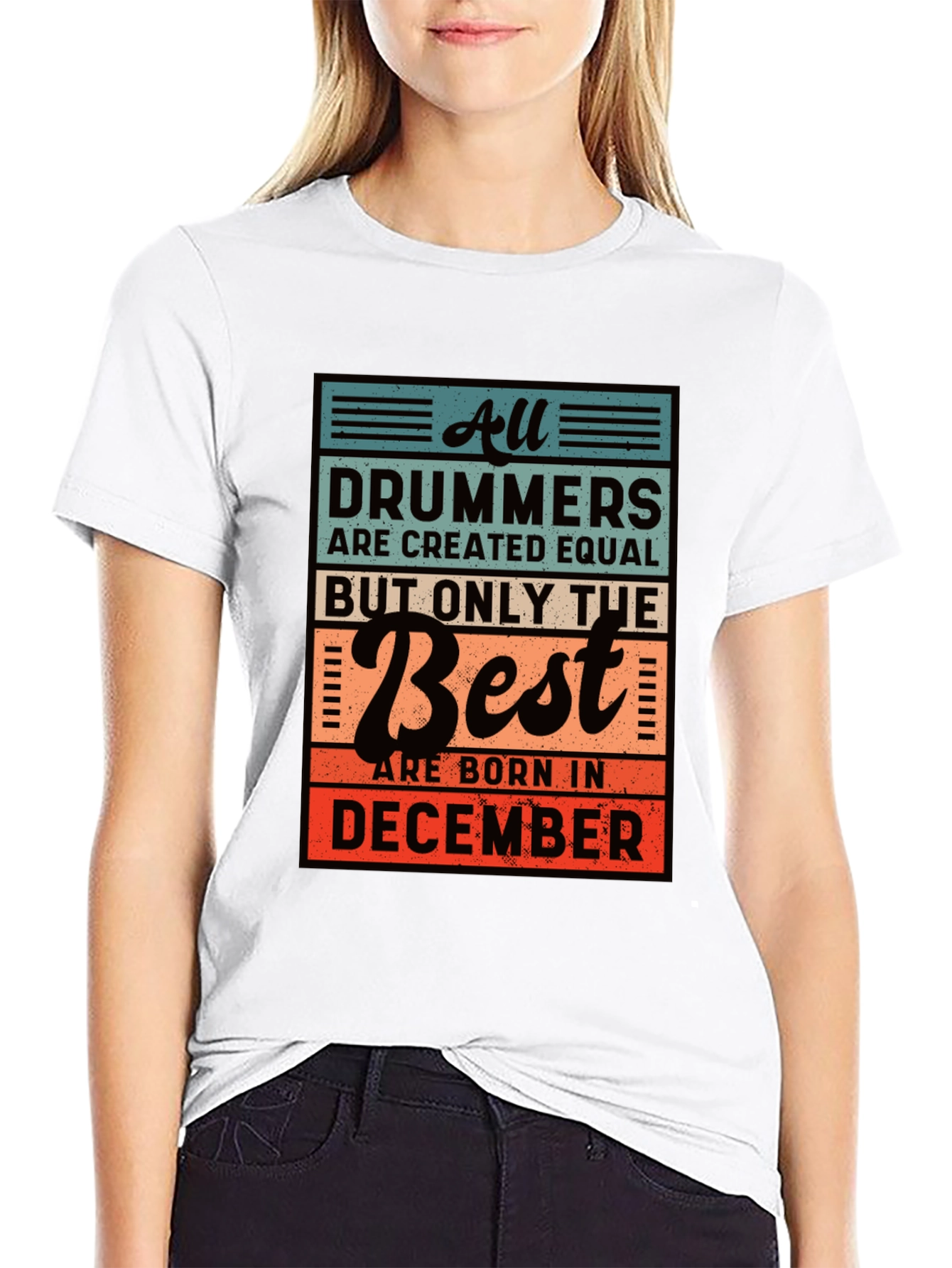 Drummers Born in December Graphic T-Shirt