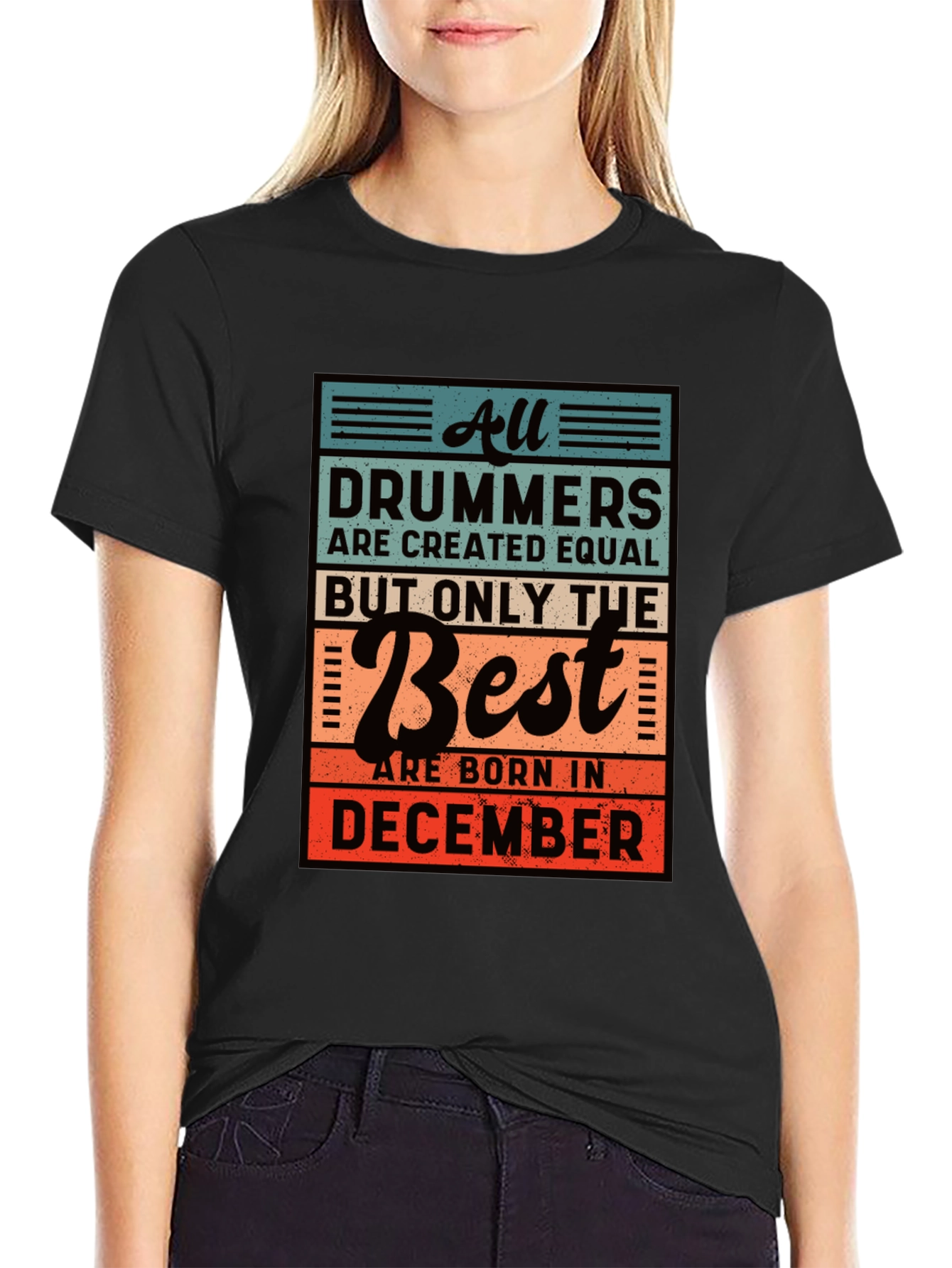 Drummers Born in December Graphic T-Shirt