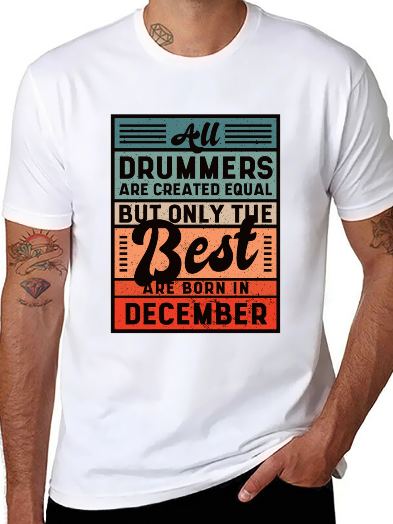 Drummers Born in December Graphic T-Shirt