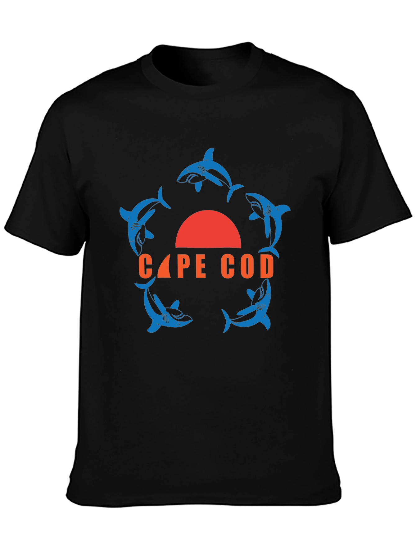 Cape Cod Shark Circle Graphic T-Shirt