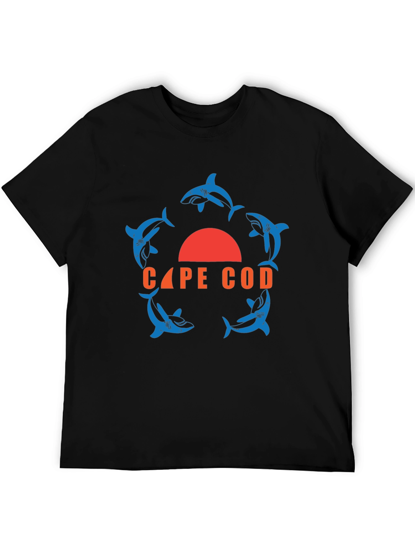 Cape Cod Shark Circle Graphic T-Shirt