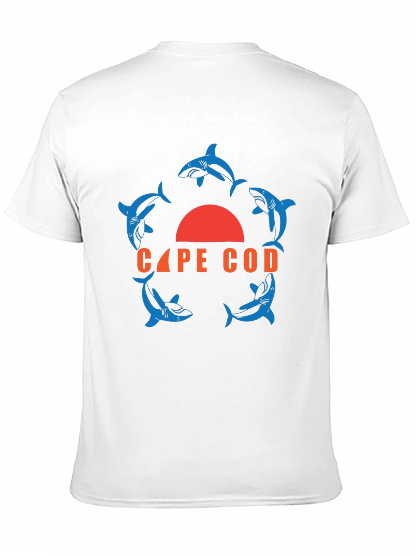 Cape Cod Shark Circle Graphic T-Shirt