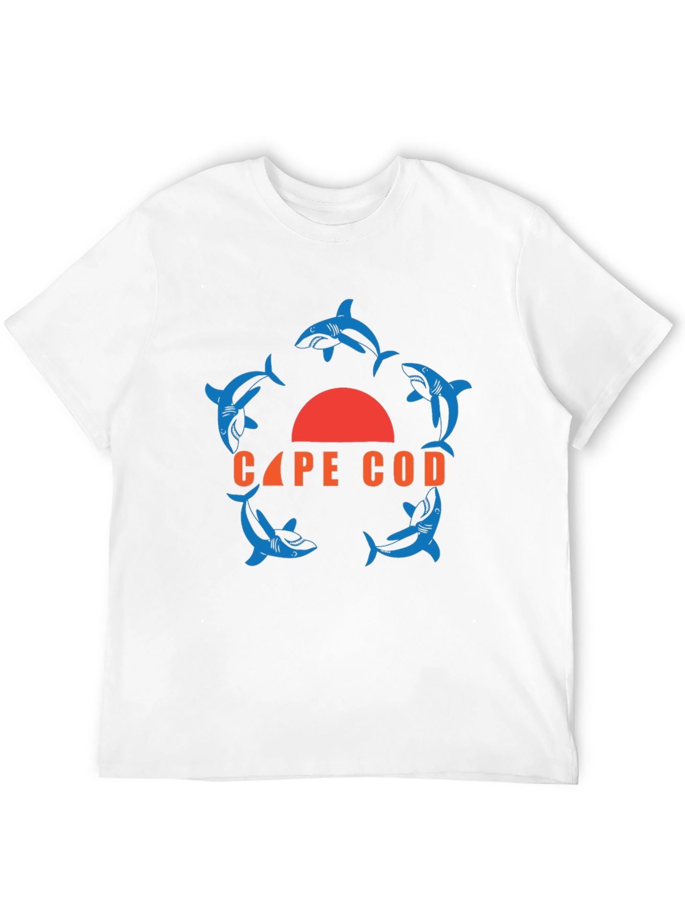 Cape Cod Shark Circle Graphic T-Shirt