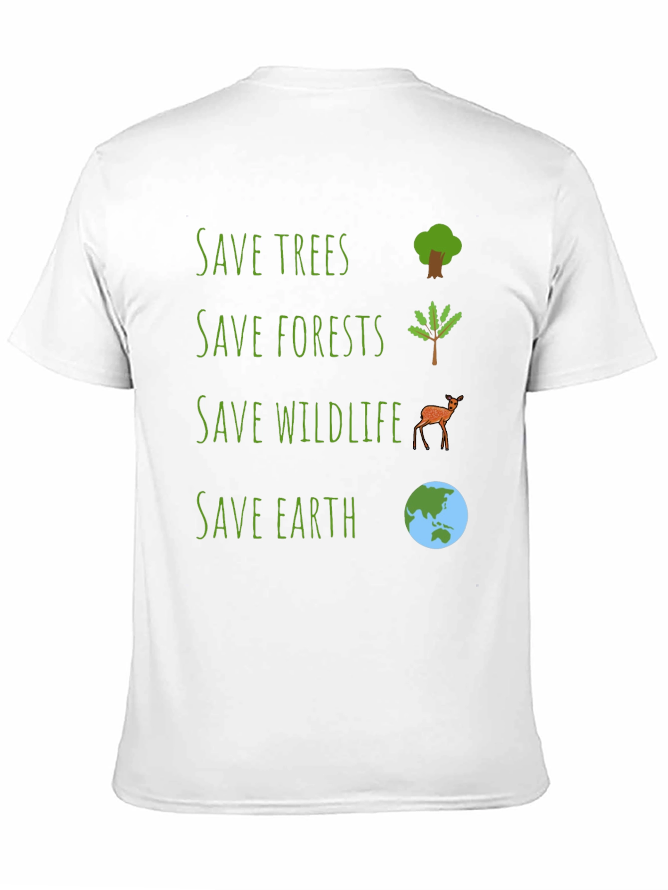 Eco-Friendly Save Earth Graphic Tee